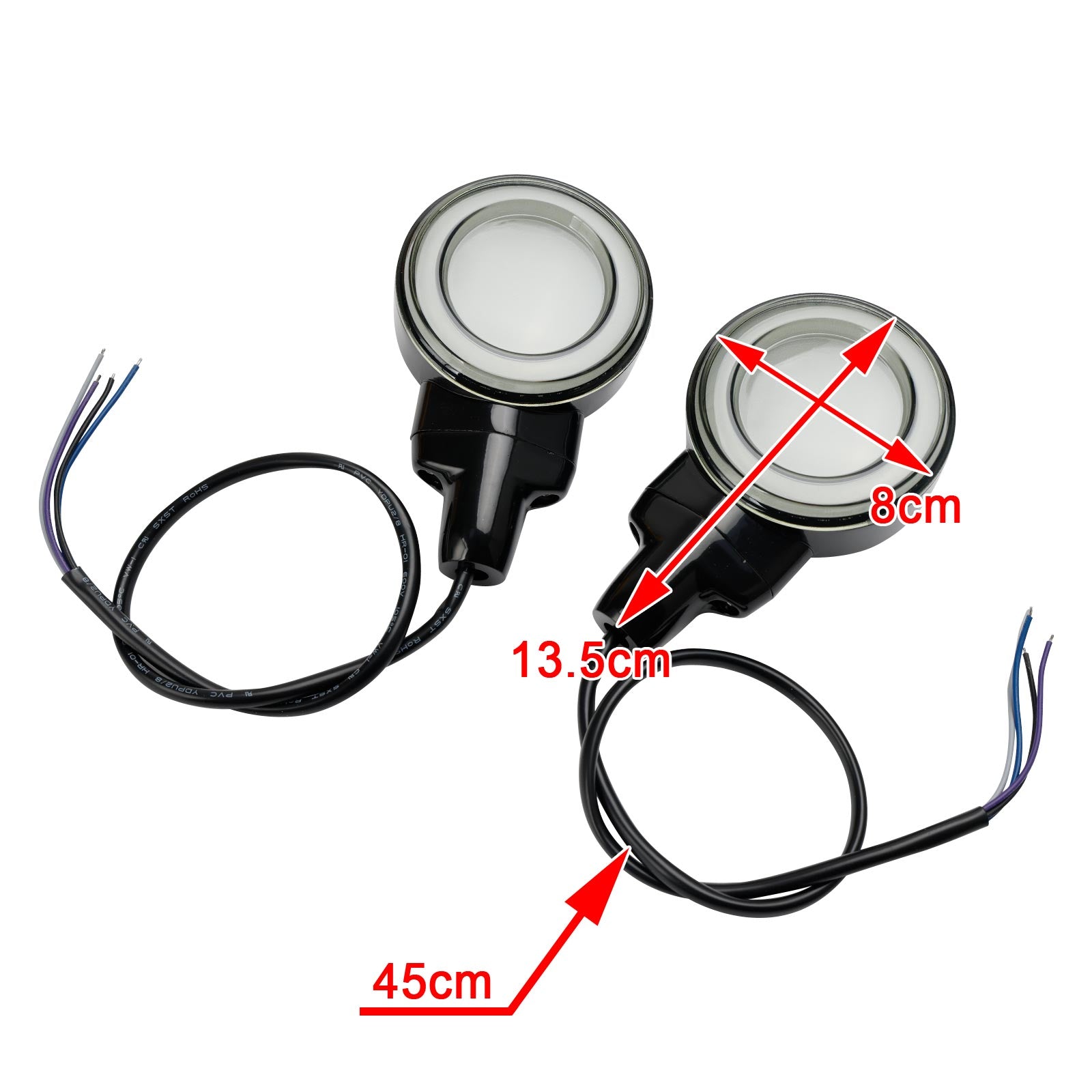 Luz LED intermitente delantera plana para Heritage Softail Classic Touring 99-23