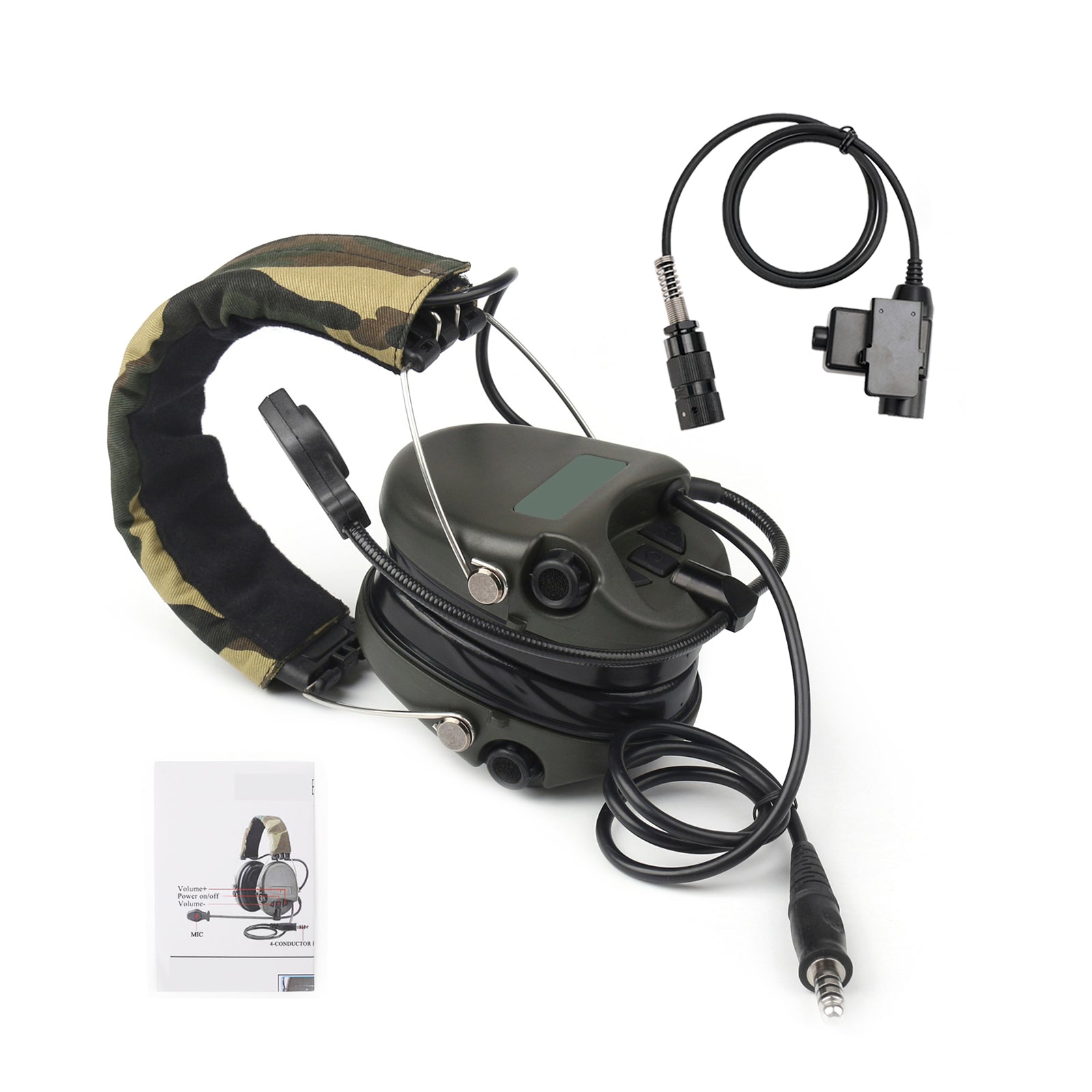 H60 Sound Pickup Noise Reduction CS-headset för AN/PRC-152 AN/PRC-148 U329 Radio
