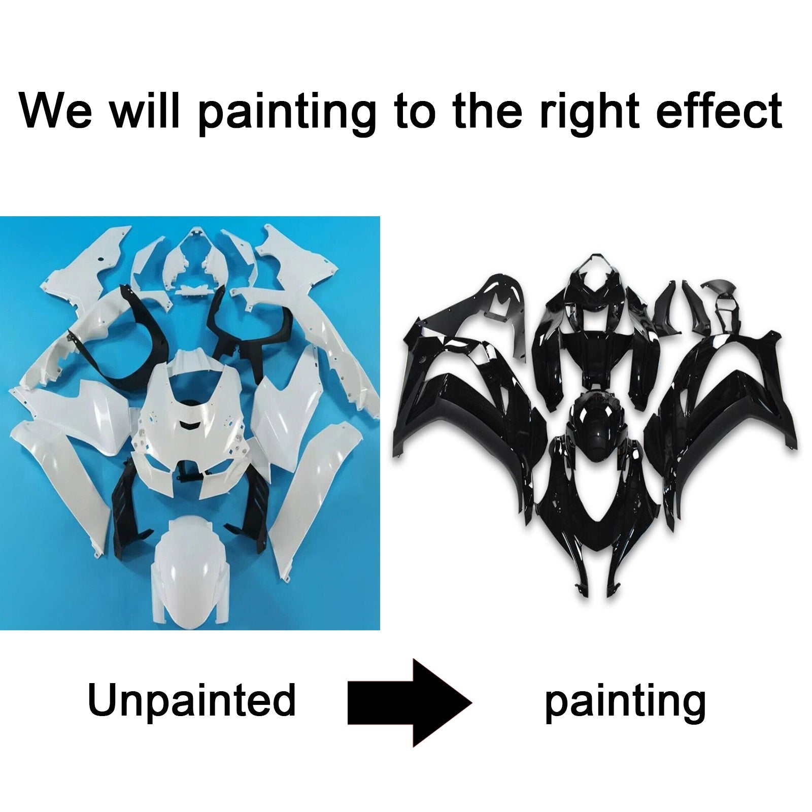 2021-2024 Kawasaki ZX-10R ZX10R Amotopart Injectiekuipset Carrosserie ABS #101