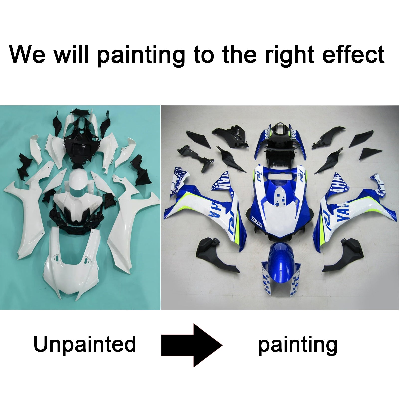 2020-2025 Yamaha YZF R1 Injectiekuipset Carrosserie Kunststof ABS #101