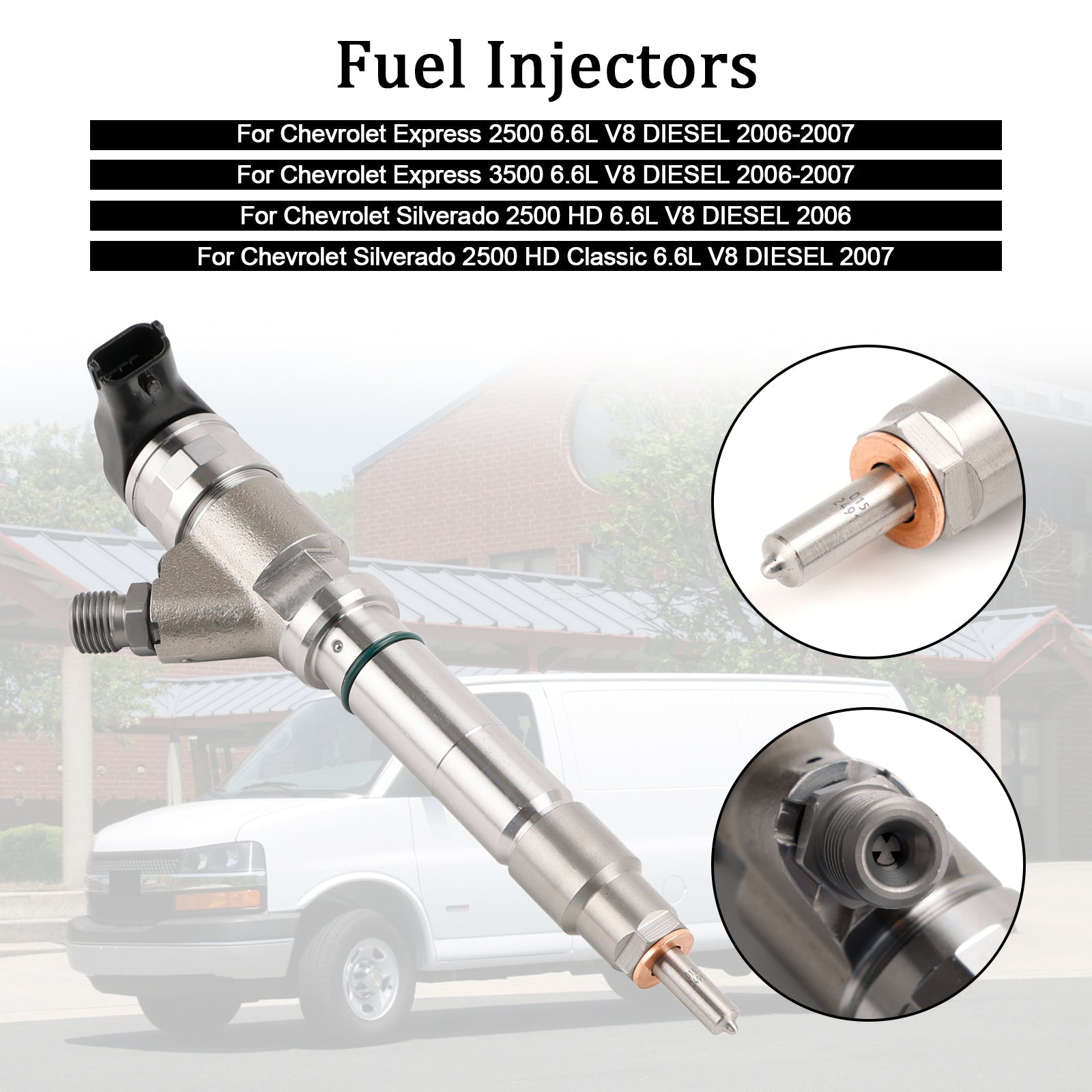 2006 Chevrolet Silverado GMC Sierra 2500 3500 HD Hummer H1 6.6L V8 Diesel 1PCS Injecteur de carburant 0445120042 0445120082