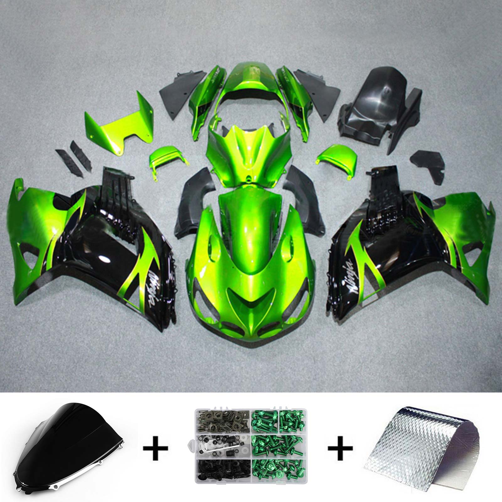 2006-2011 Kawasaki ZX14R Kit de carénage Kit de carrosserie en plastique Abs