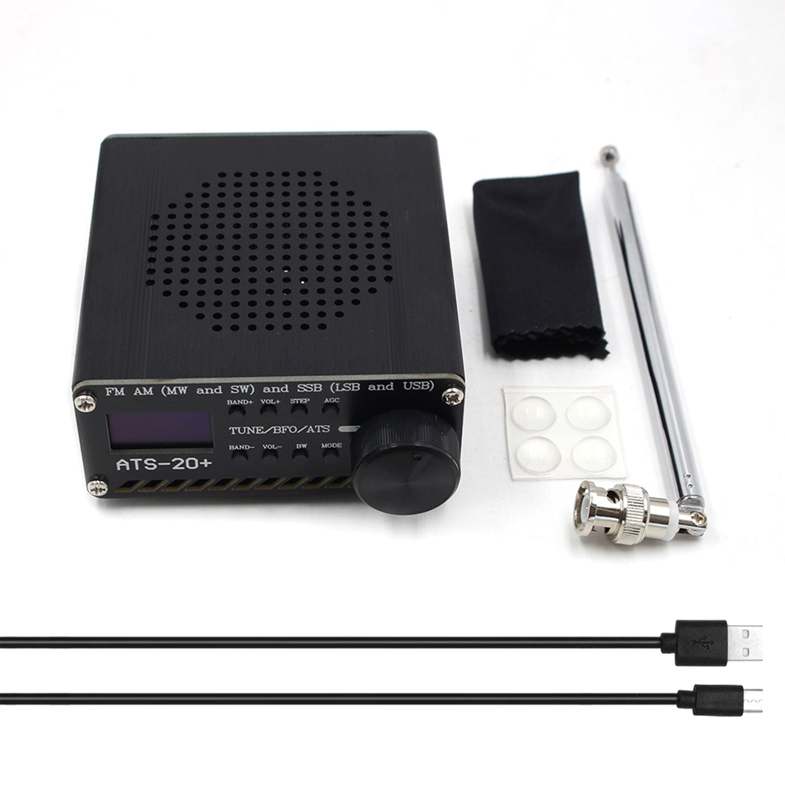 Nieuwe ATS-20+ Si4732 All Band DSP-radio-ontvanger FM LW MW SW met 2.4" Aanraakscherm