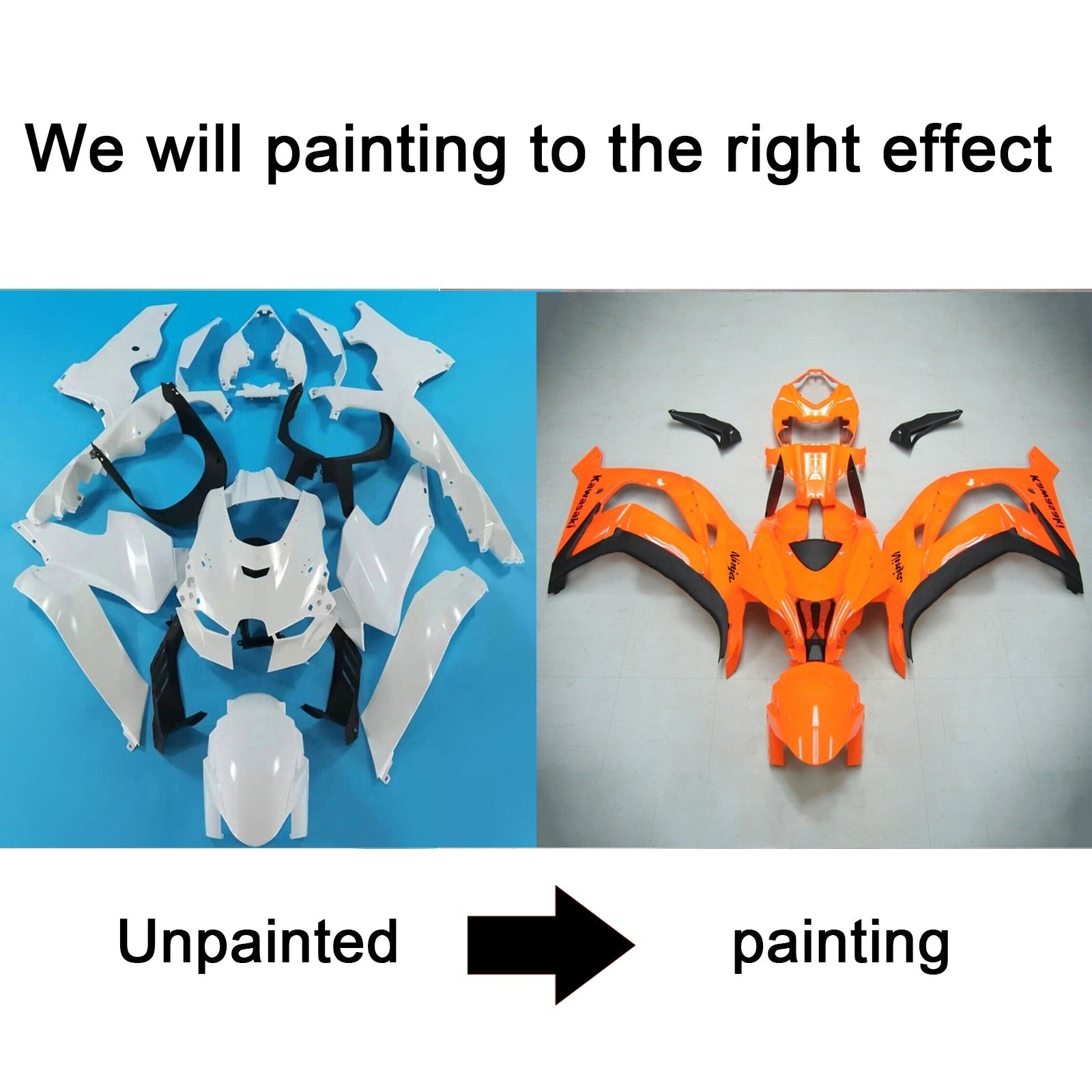 2021-2024 Kawasaki ZX-10R ZX10R Amotopart Injectiekuipset Carrosserie ABS #101