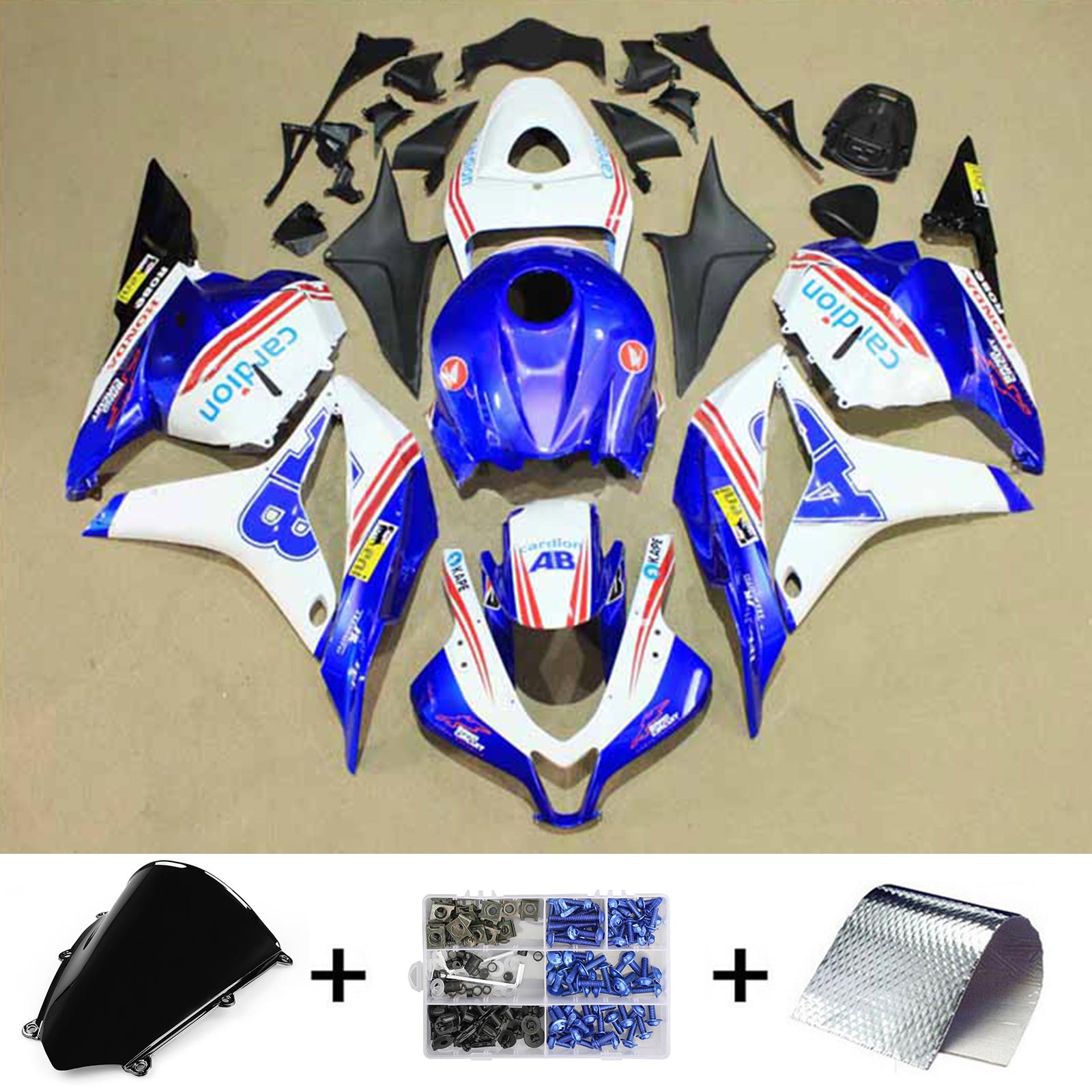 2009-2012 Honda CBR600RR F5 Kit de carénage Kit de carrosserie Plastique Abs