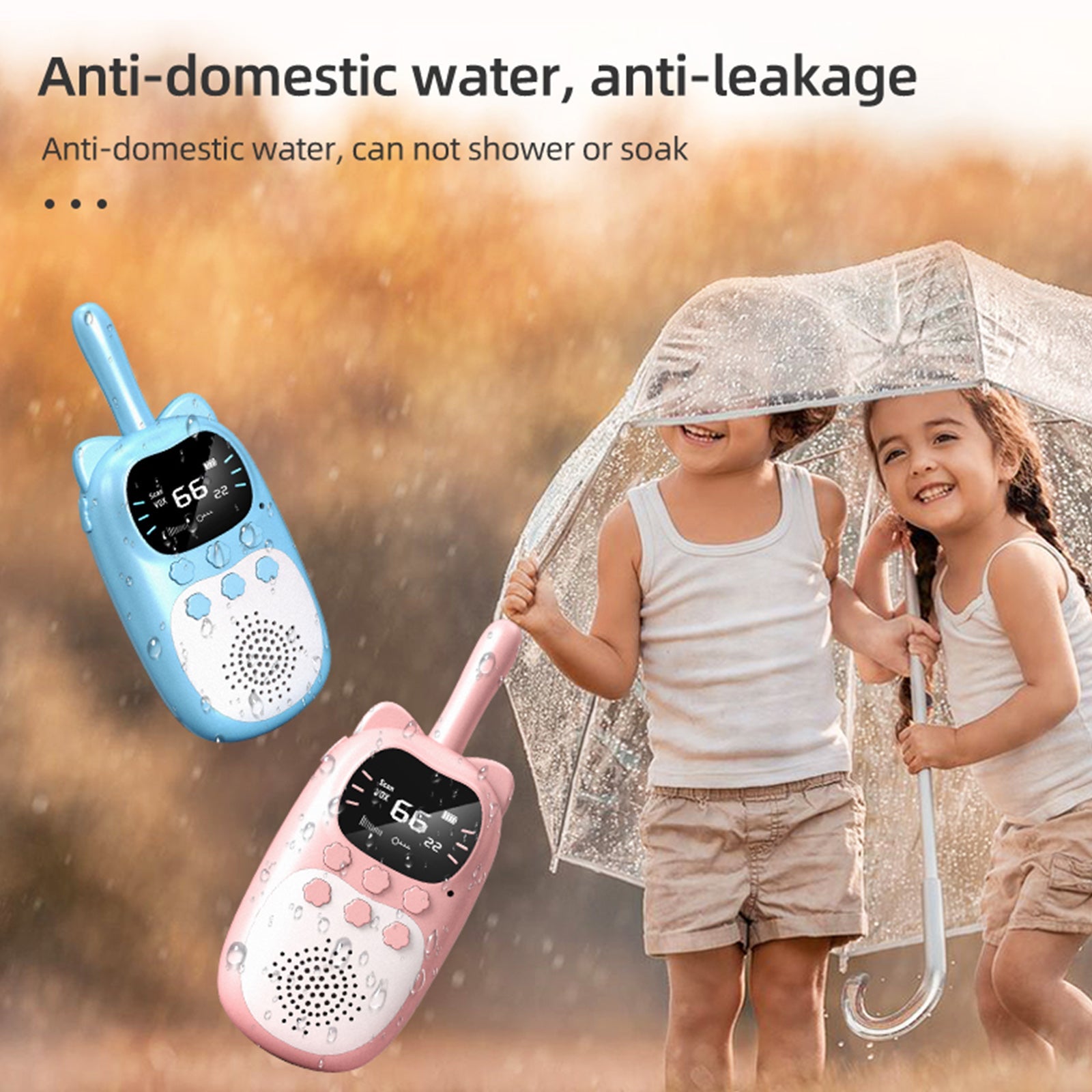 2-pack kinderwalkie-talkies 22-kanaals 2-weg radio 3 km bereik handheld origineel