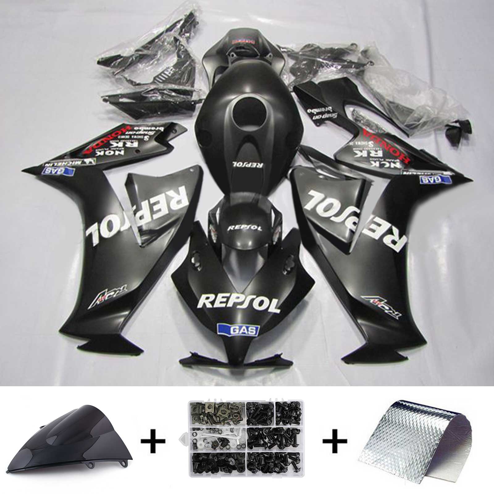2012-2016 Honda CBR1000rr injection Kit de carénage de camers de carrosserie Plastique ABS # 172