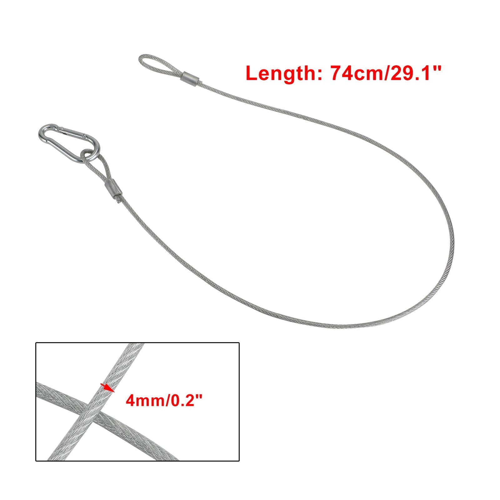 1/5/10 st 29.1"Ståltrådssäkerhetskabel för scenljusklämma