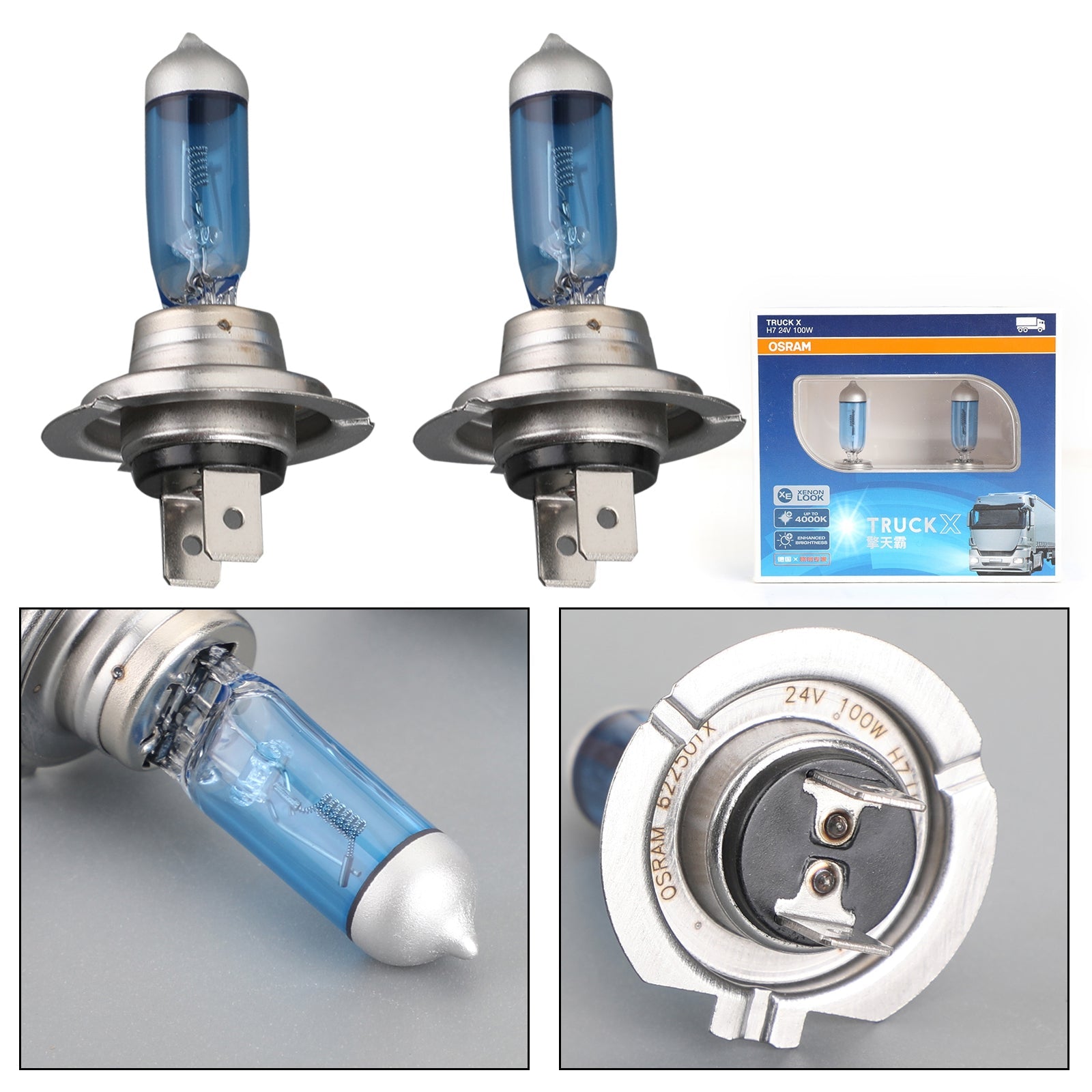 Pár H7 px26d 24v 100w 62250tx Truck x hlava ľahký automobil halogénové žiarovky xenónové žiarovky generické