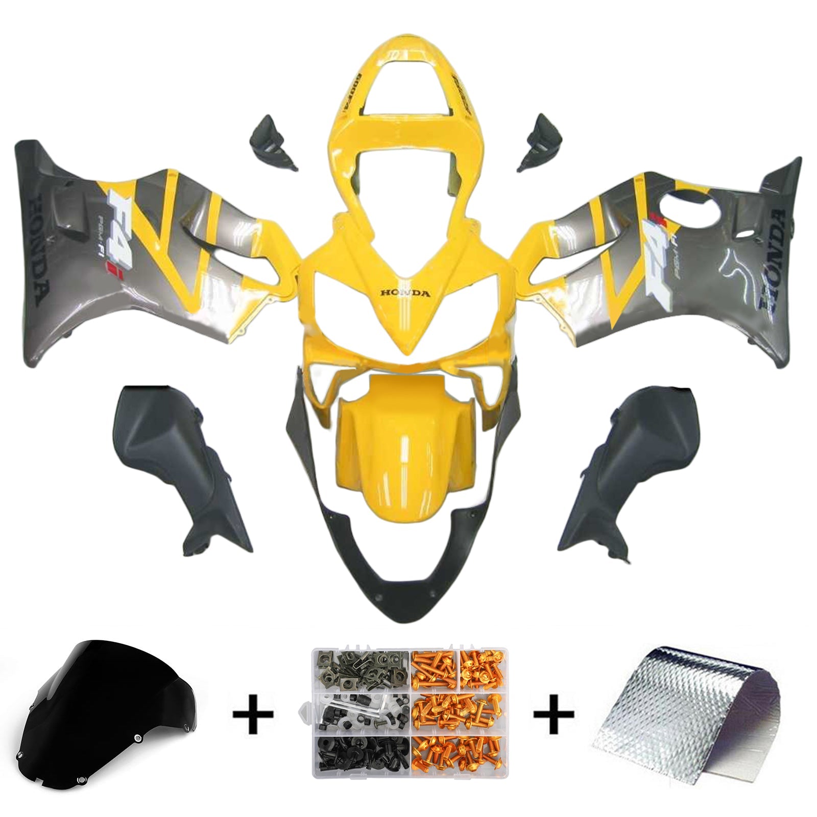 2001-2003 Honda CBR600 F4i Kit de camence d'injection Bodywork Plastic Abs # 115