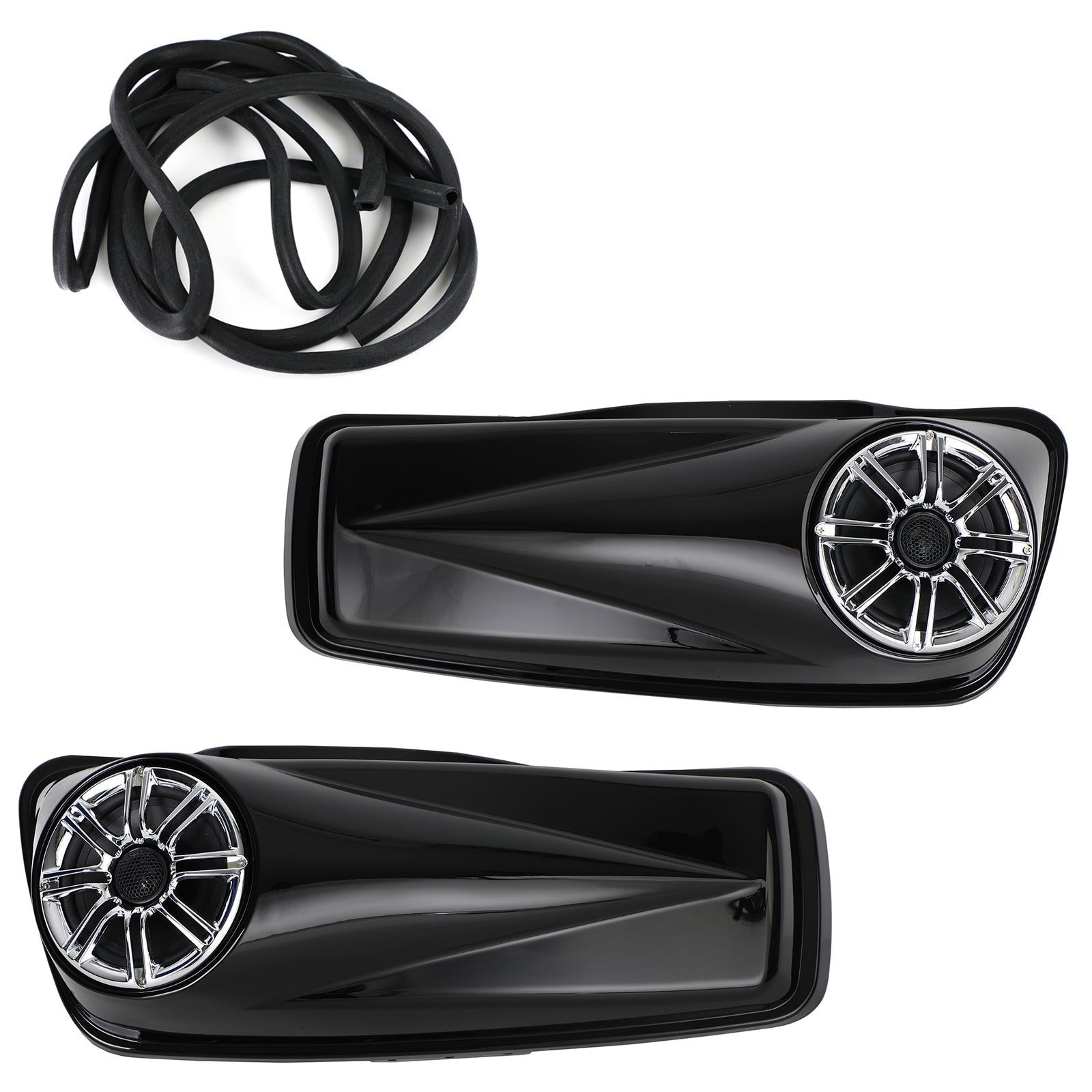 Tampas de alto-falante para a Harley Touring Street Electra Glide Saddlebag Hard 6.5 2014-21, Hardware de junta de tampas para turnê para turnê Electra Glide 14-21, Saddlebag Triple 6,5 tampas com o alto-falante para a Harley Touring Electra Glide 14-21