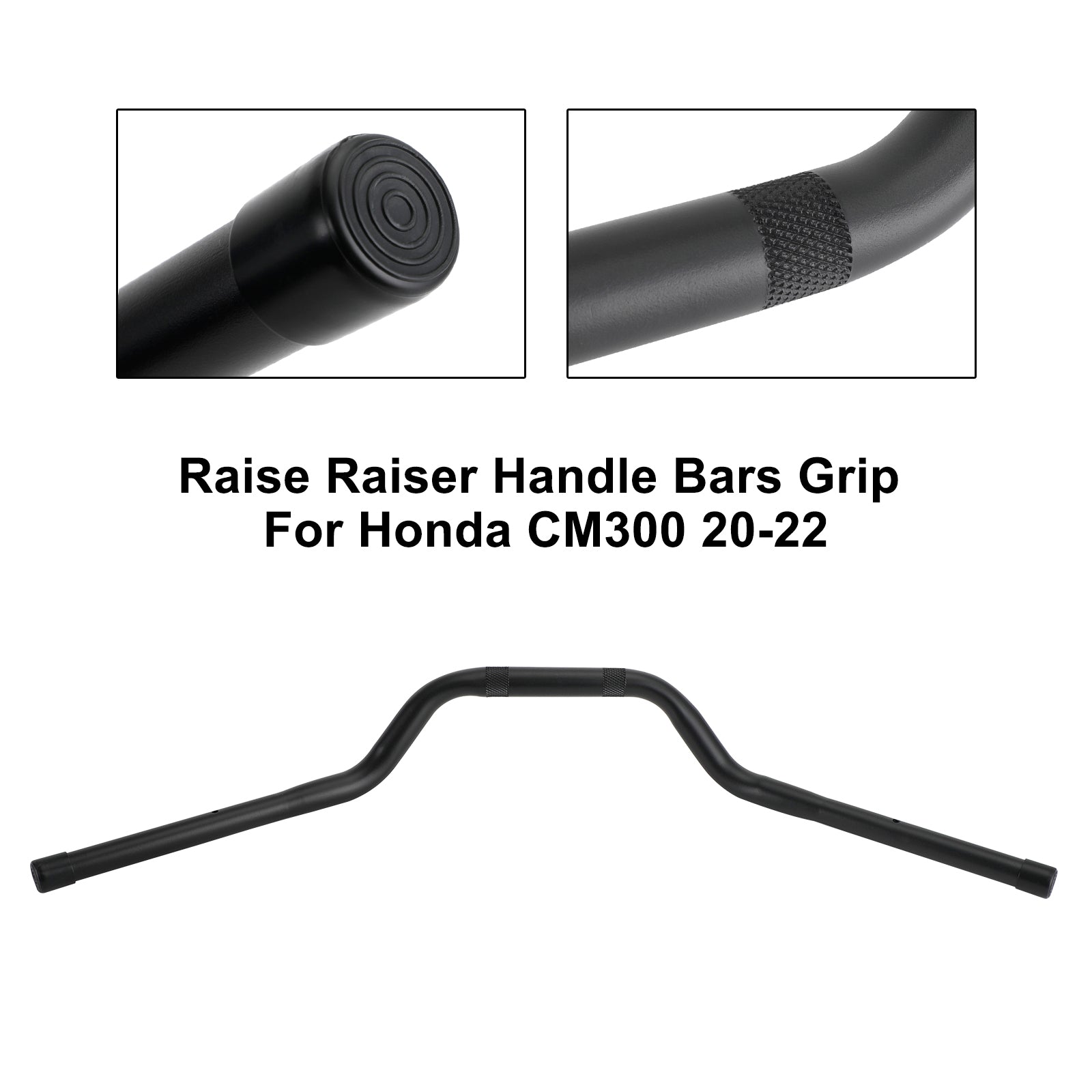 Honda CM300 2020-2022 Universal 7/8" 22mm Raiser Motor Bars Styre Svart