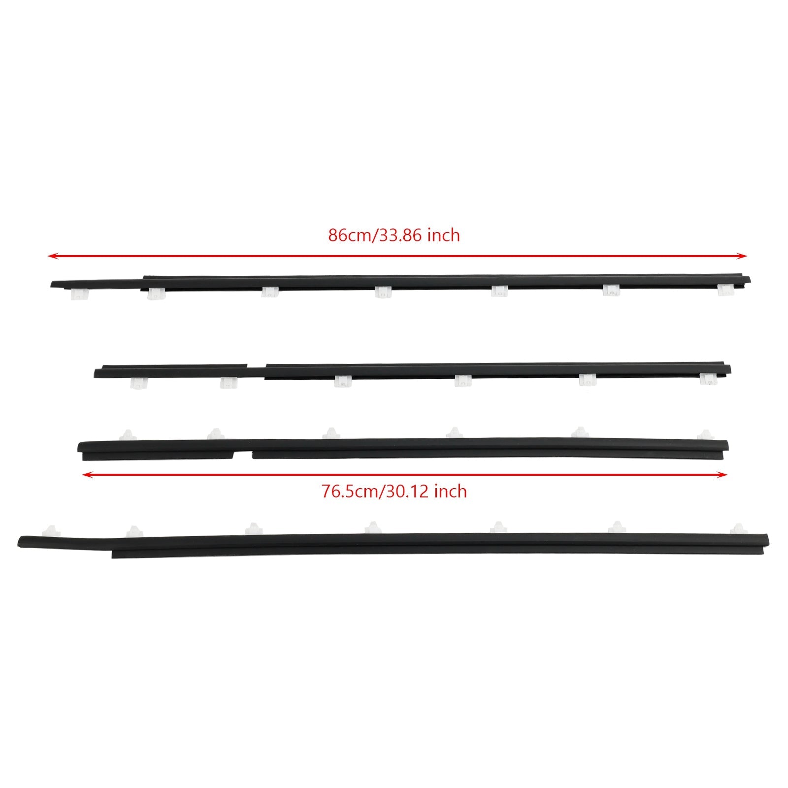 4pcs vonkajšie zľahce pásové pásové tesnenie pre Toyota Land Cruiser FJ80 HDJ81 90-98