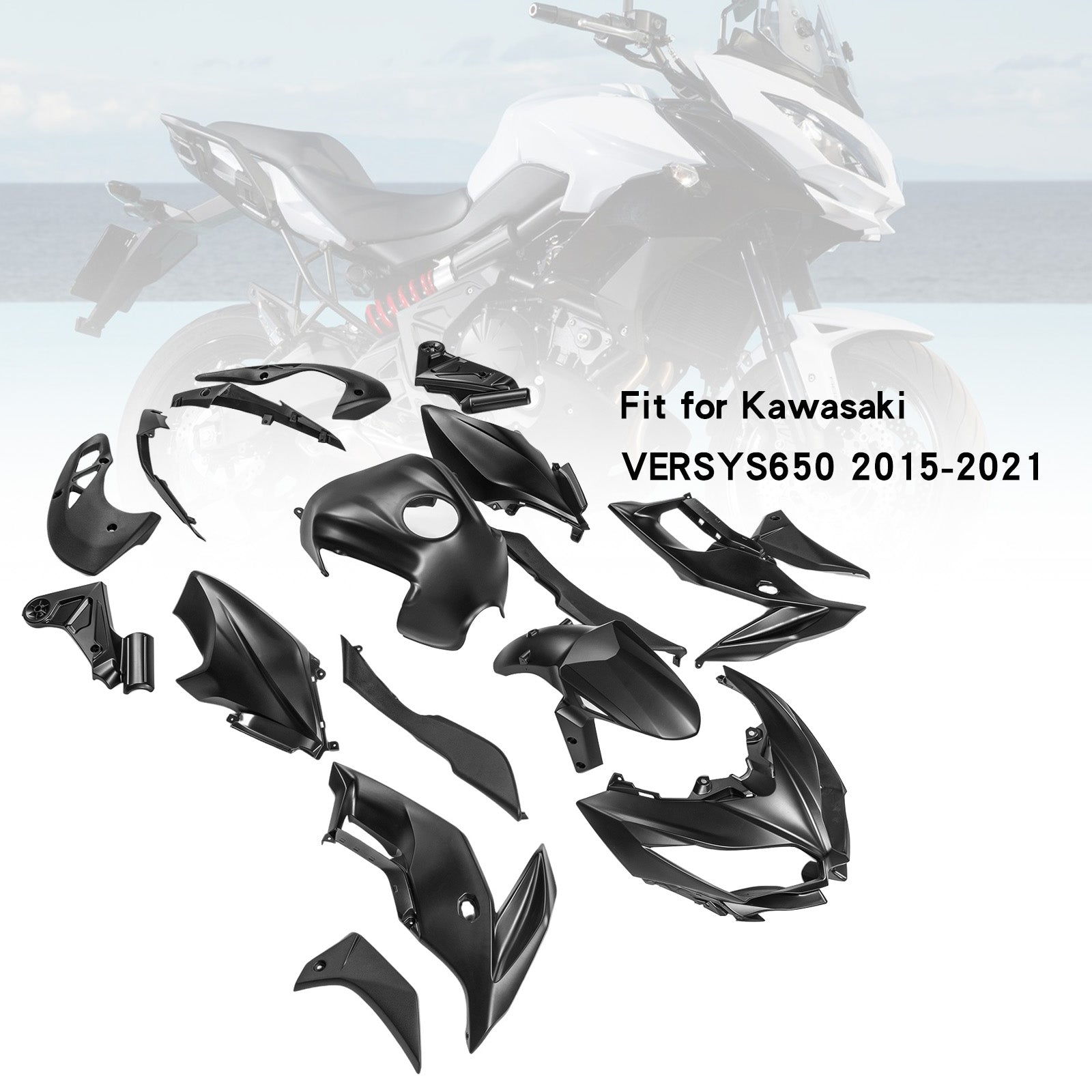 Kit de carénage Kawasaki VERSYS650 2015-2021, carrosserie en plastique ABS