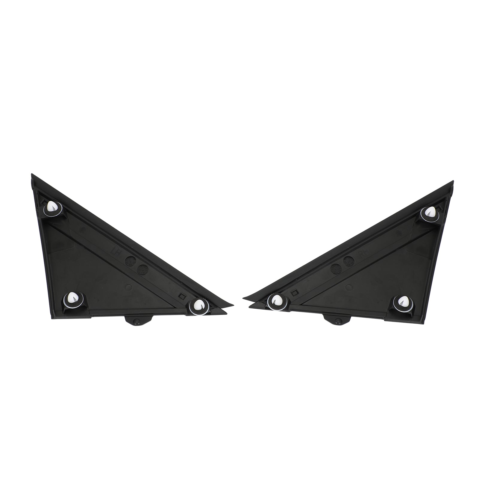 Negro brillante izquierda & Molduras de cubierta de bandera para espejo retrovisor derecho para Fiat 500 2012-2017 (genérico)