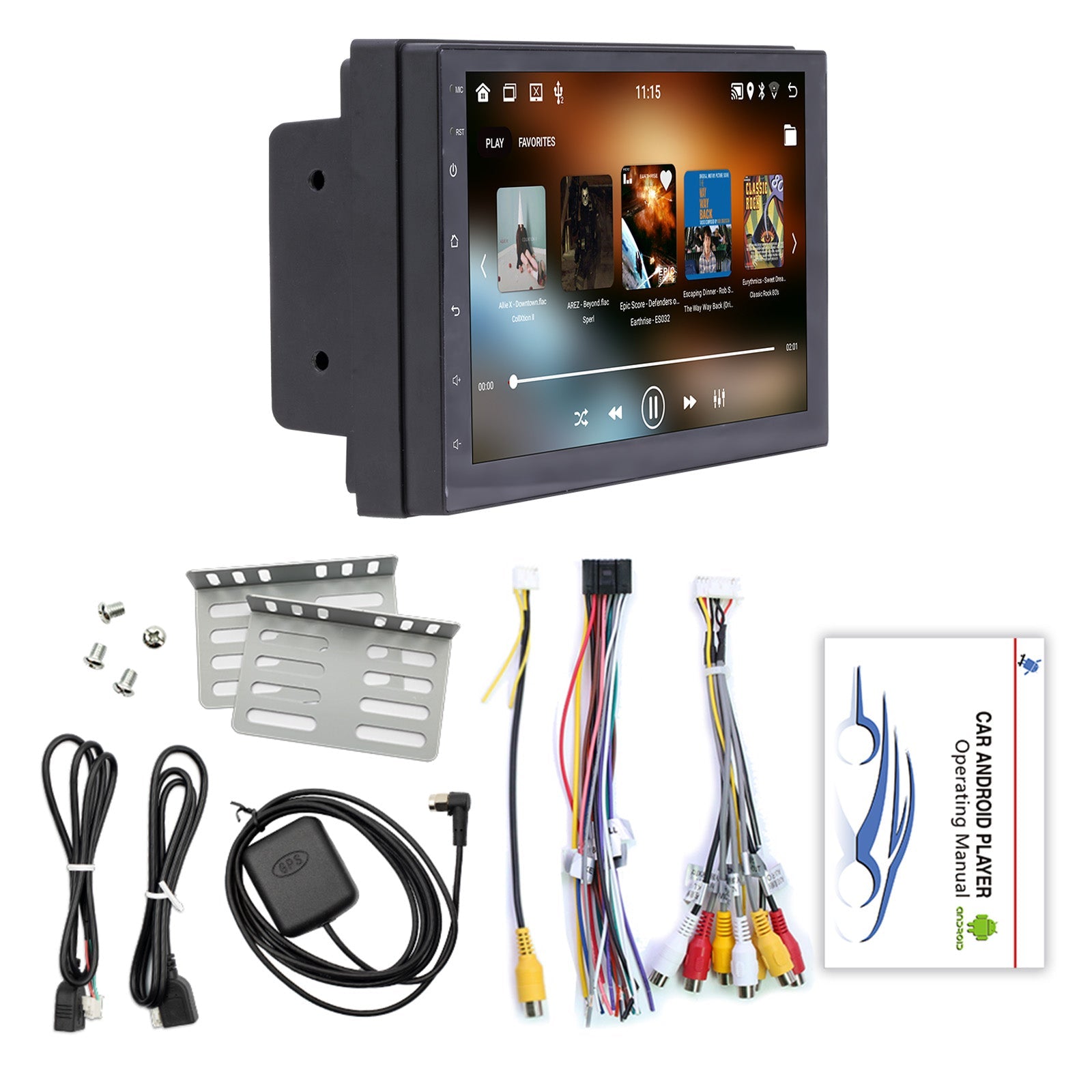 7" Android 10 2G + 32G Quad Core GPS WiFi Bluetooth Autoradio MP5-speler Carplay