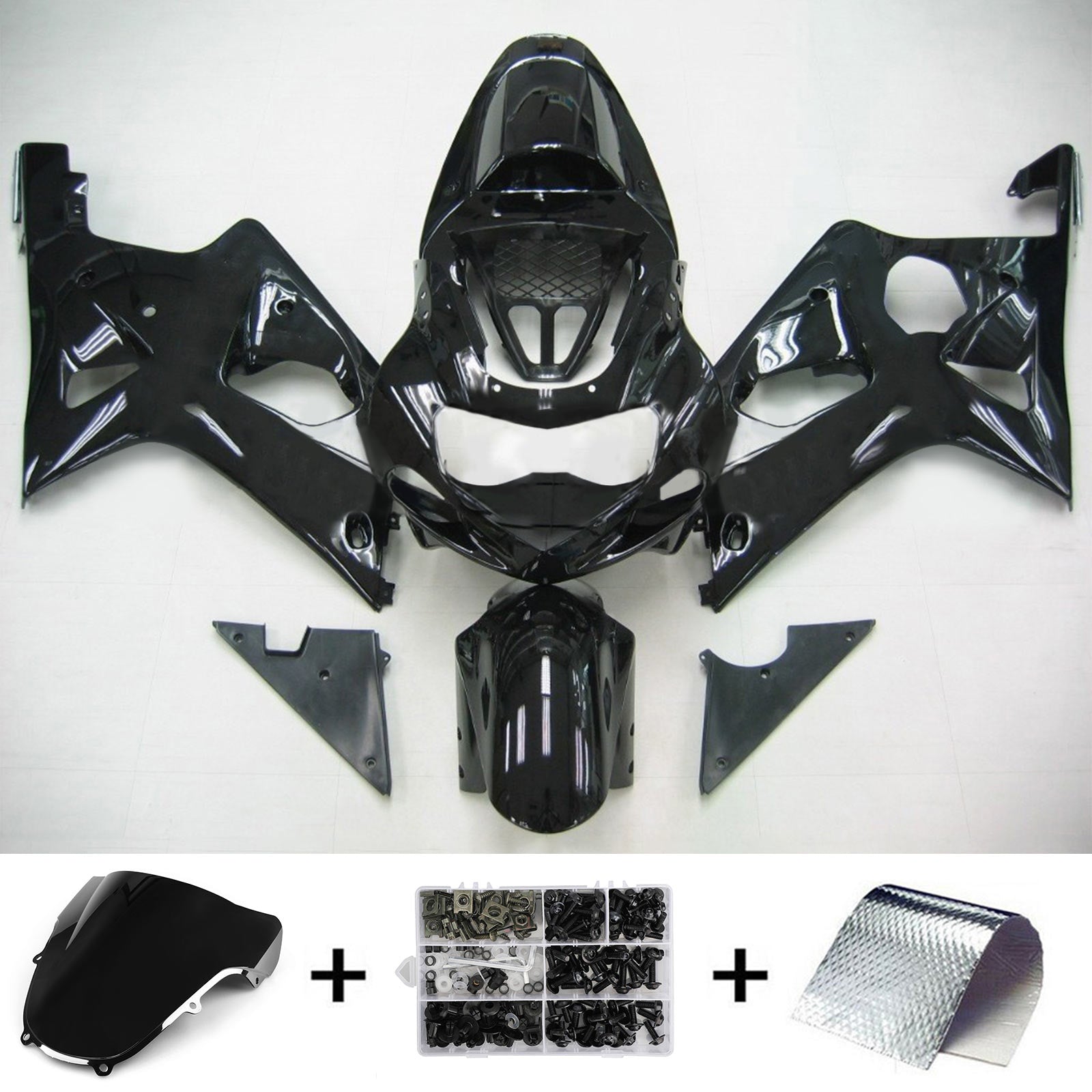 2000-2002 SUZUKI GSXR1000 K1 K2 AMOTOPART INJESITAL FAIRING KID BOODYWORK ABS #103