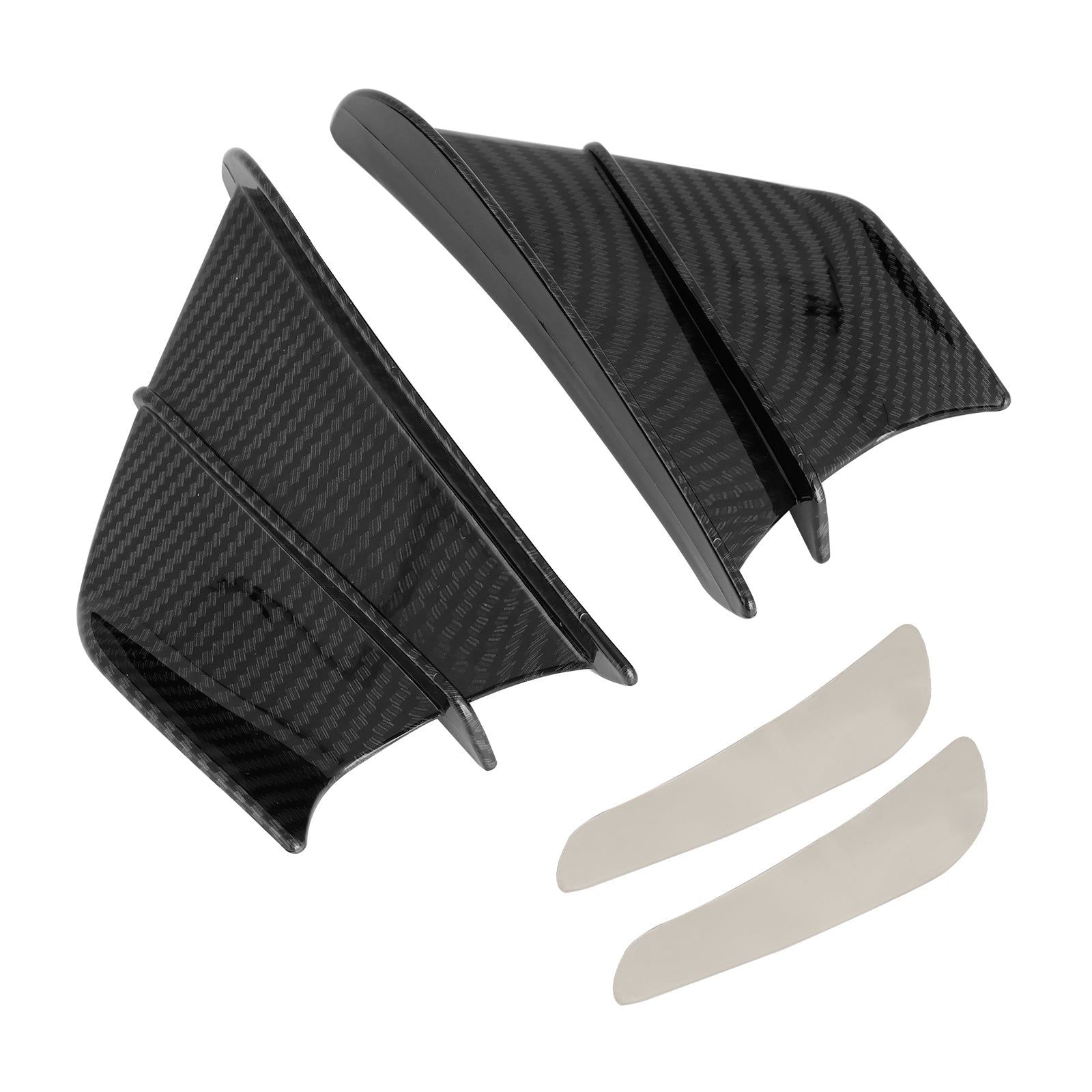 Winglet Wind Fin Aerodynamic Kit Spoiler Trim Cover för motorcykel Universal