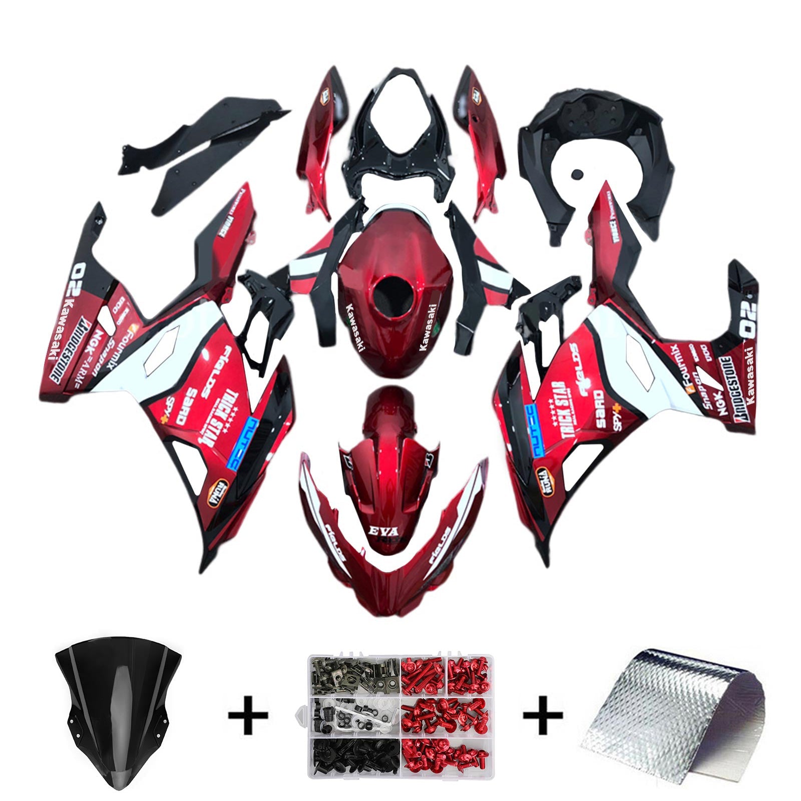 Kit de carénage Kawasaki EX400/Ninja400 2018-2024