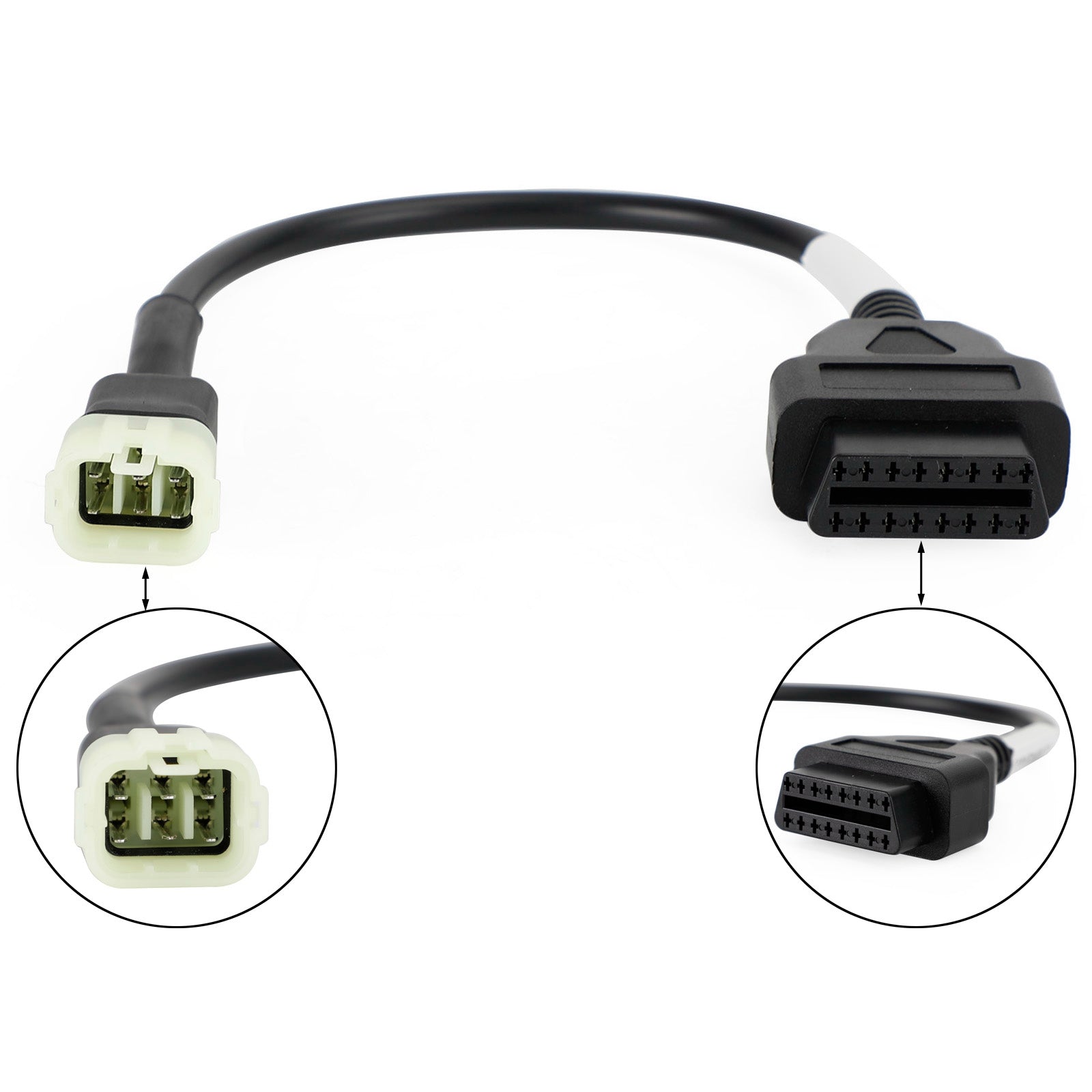 Kawasaki Motorcycle Scooter ATV Cabo OBD2 Adaptador de plugue de diagnóstico de 6 pinos