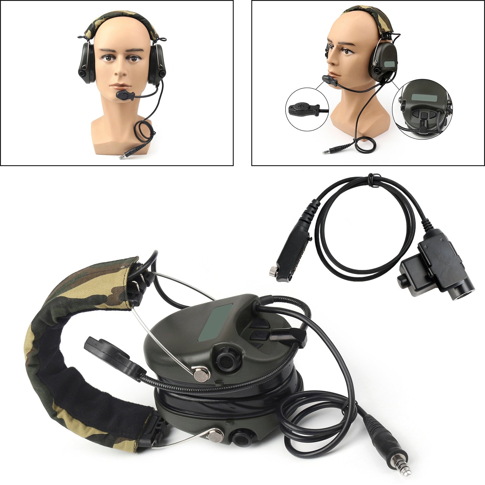 H60 Geluidsopname Ruisonderdrukking CS-headset voor Sepura STP8000 STP8030 STP8035