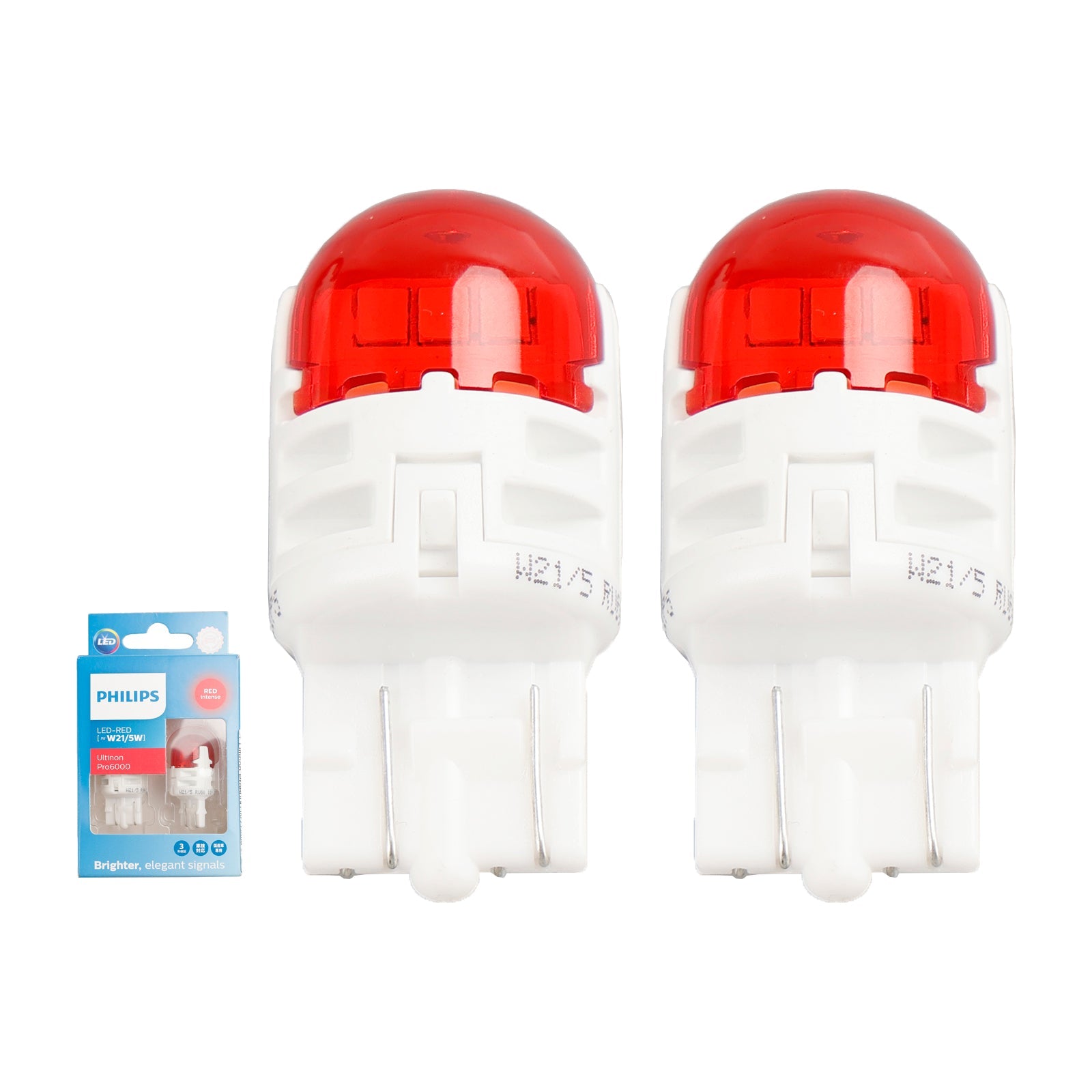 För Philips 11066RU60X2 Ultinon Pro6000 LED-RÖD W21/5W intensivt rött 75/15 lm