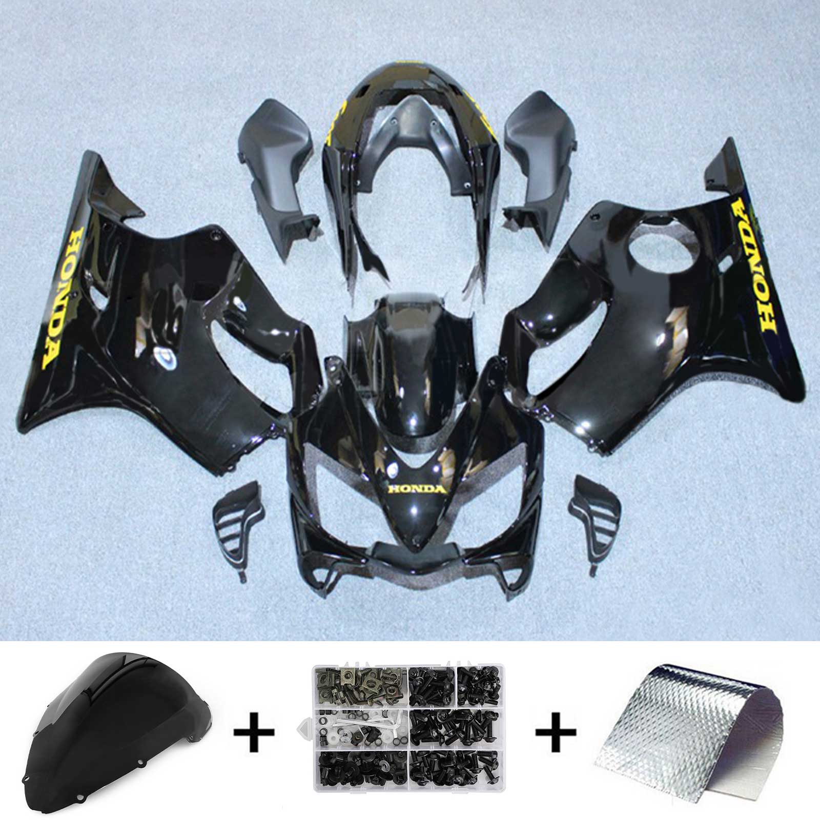 2004-2007 Honda CBR600 F4i Kit de carenado de inyección Carrocería Plástico ABS # 136