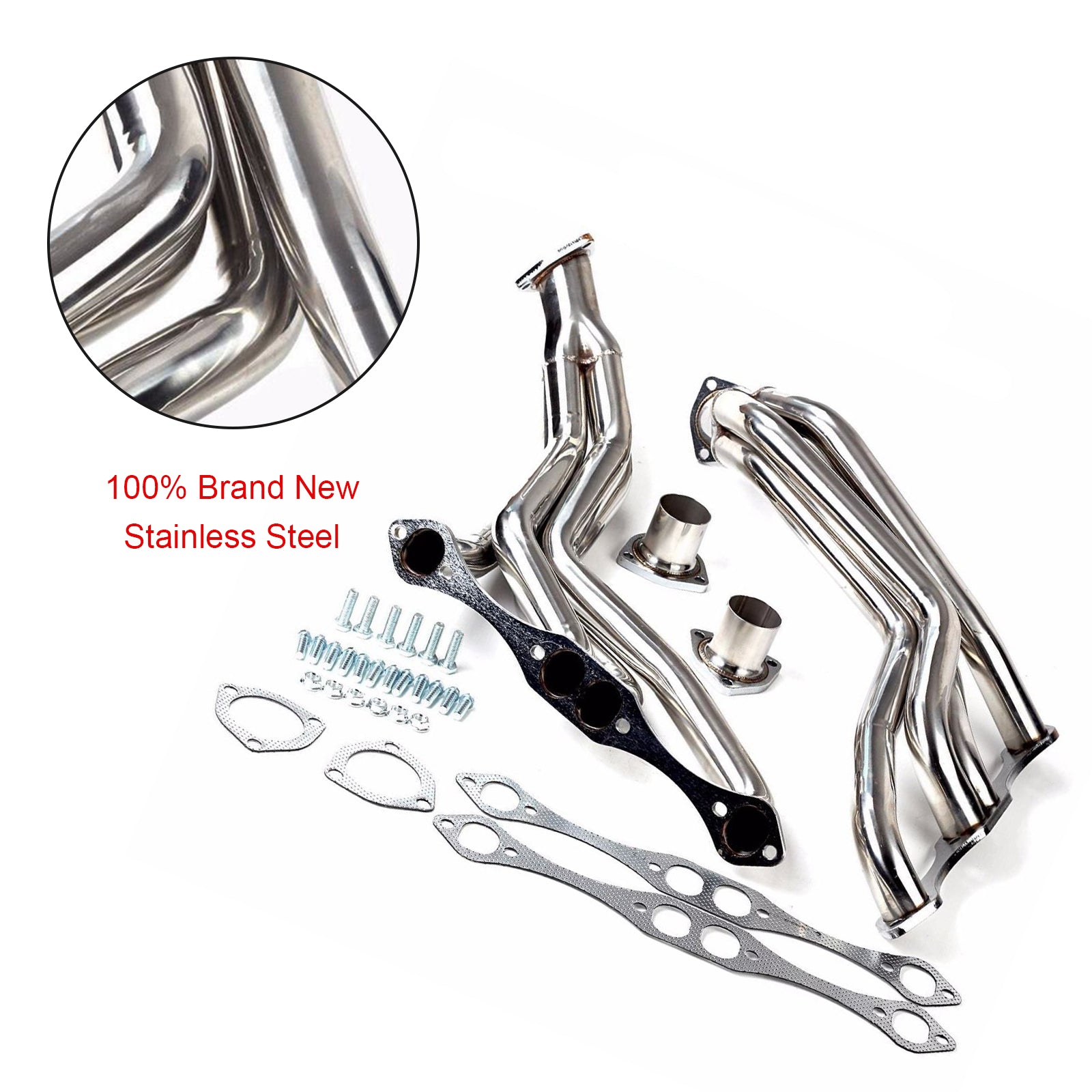 Chevrolet 1935-1948 Small Block rostfritt stålgrenrörshuvud