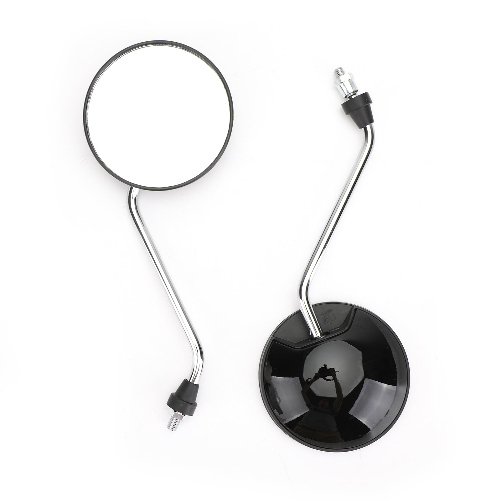 Universal Scooter Moped Mirrors 8mm svart för Vespa Piaggio Liberty 50-150cc generisk