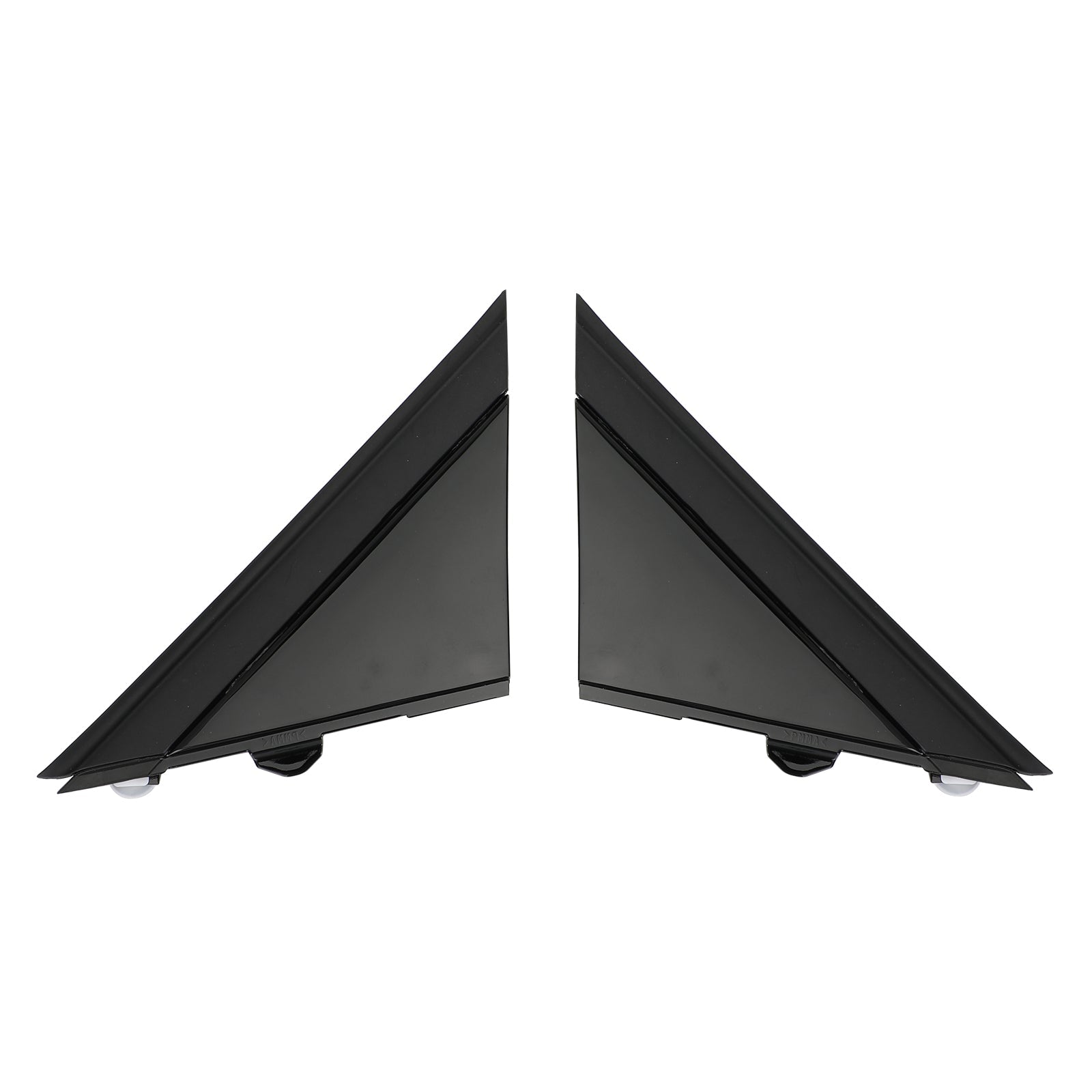 Negro brillante izquierda & Molduras de cubierta de bandera para espejo retrovisor derecho para Fiat 500 2012-2017 (genérico)