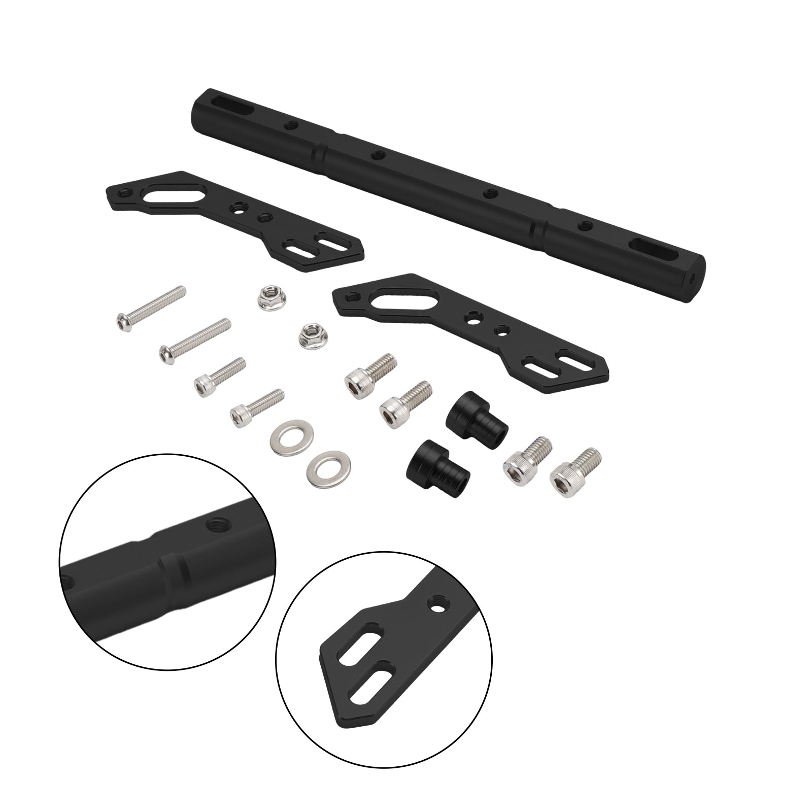 Aluminium stuurbalanshendelaccessoires Cnc-dwarsstang voor motorfiets zilver