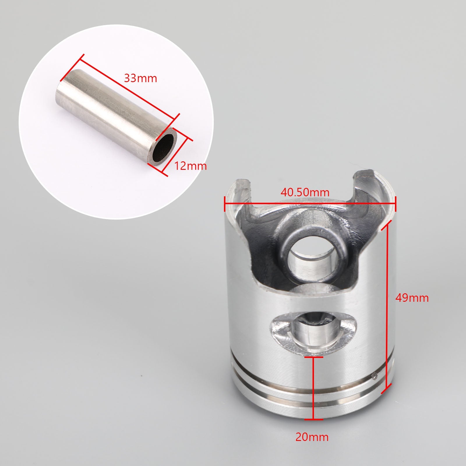Kit de clips d'axe de piston pour Honda Live Dio ZX50 - Sujet Ww50 Plomb NH50 STD (40 mm) 0,25 mm (40,25 mm) 0,50 mm (40,50 mm) Diamètre d'alésage générique