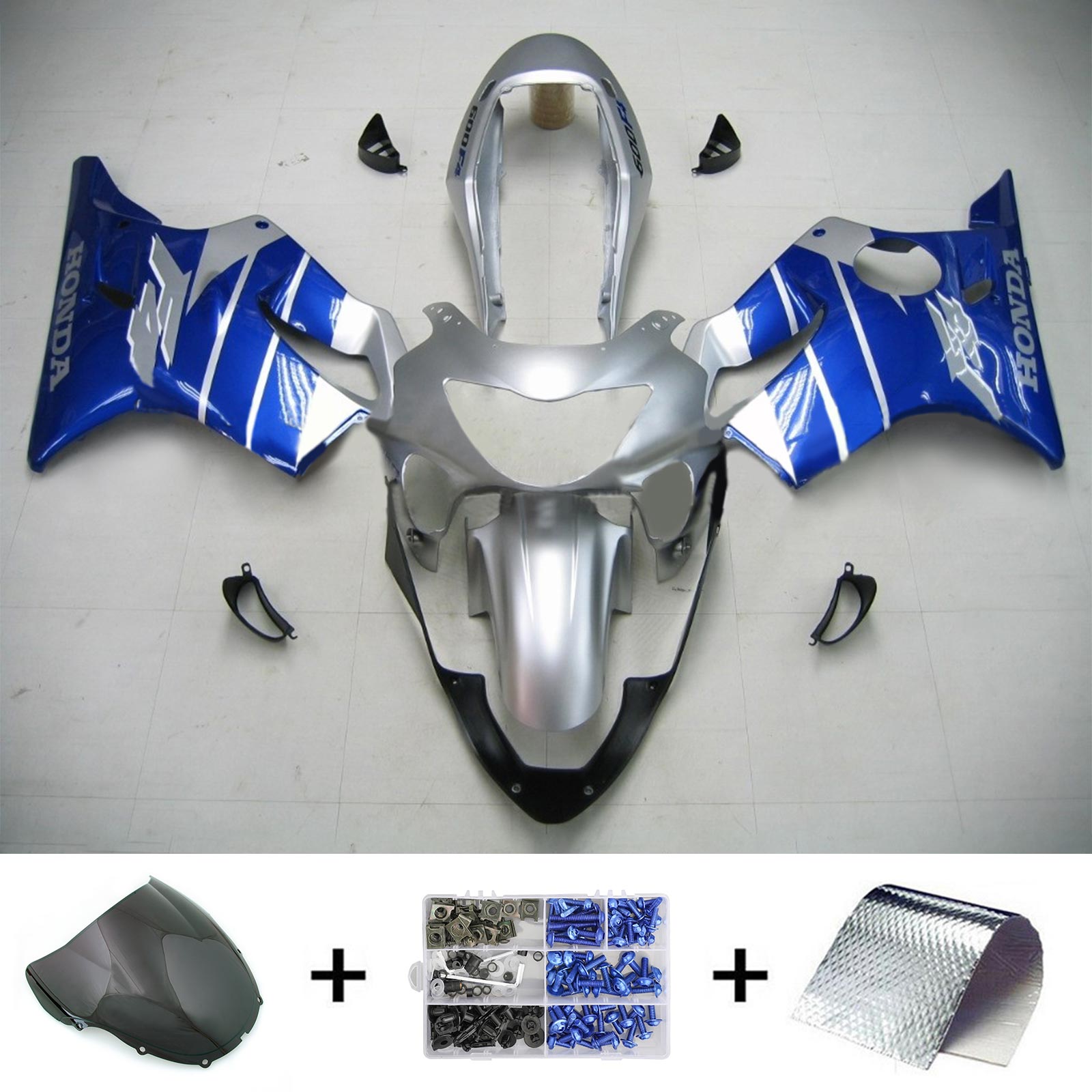 1999-2000 Honda CBR600F4 Kit de carénage injection d'amotopart Bodywork Plastic Abs # 125
