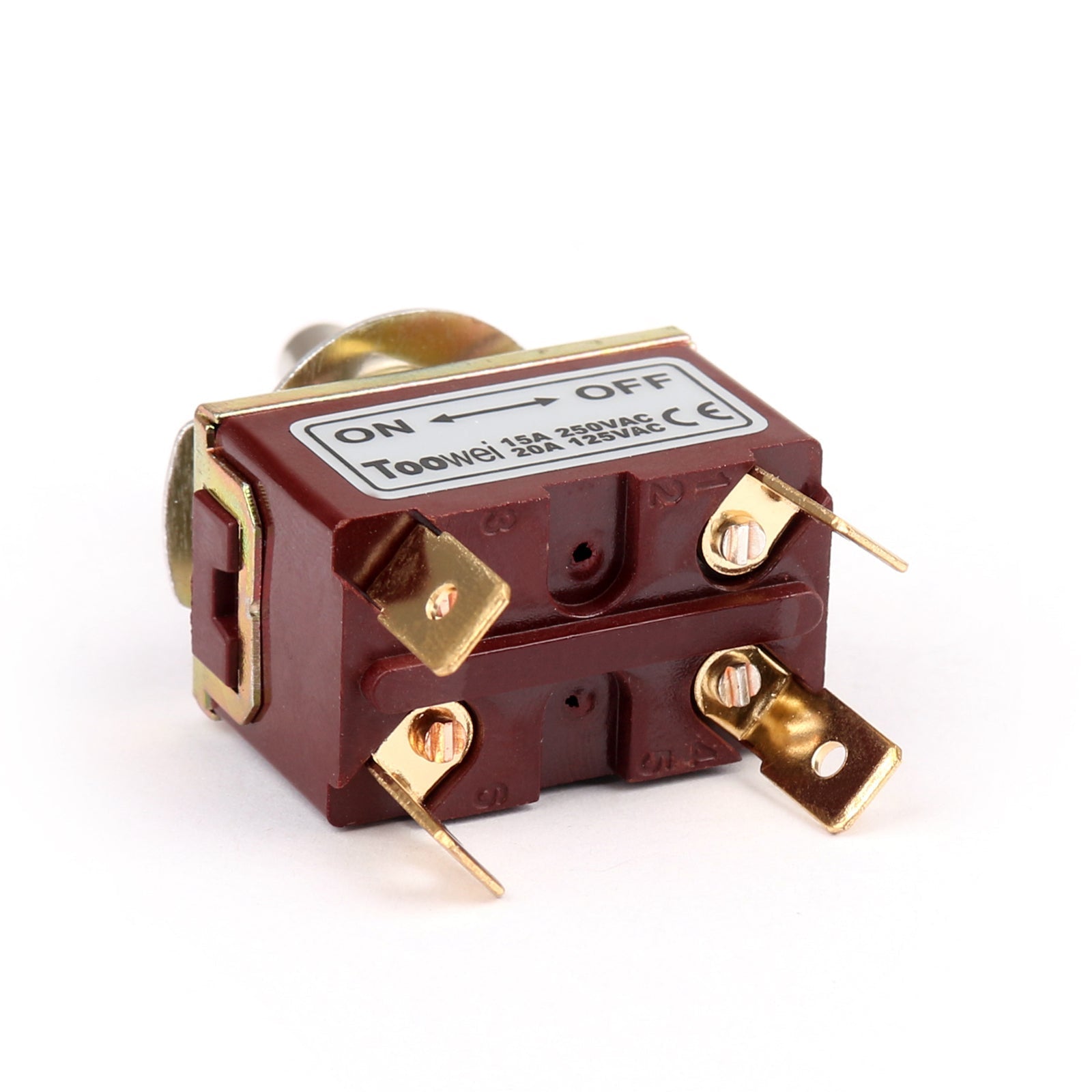 1PCS 2 Terminal 4pin ON-OFF 15A 250V Toggle Switch Boot DPST Grade industriel