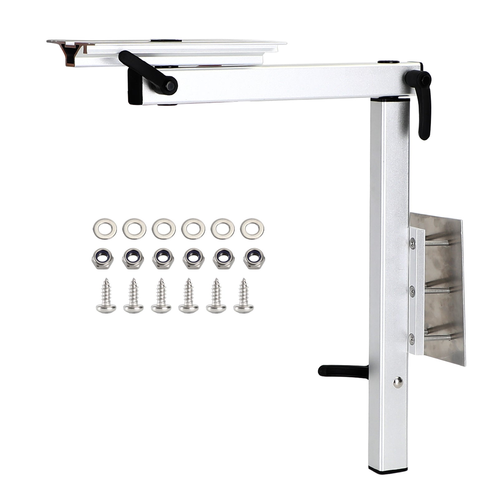 Disfrute de la versatilidad de una pata de mesa ajustable de 360 grados: ideal para uso marino y entusiastas de las casas rodantes