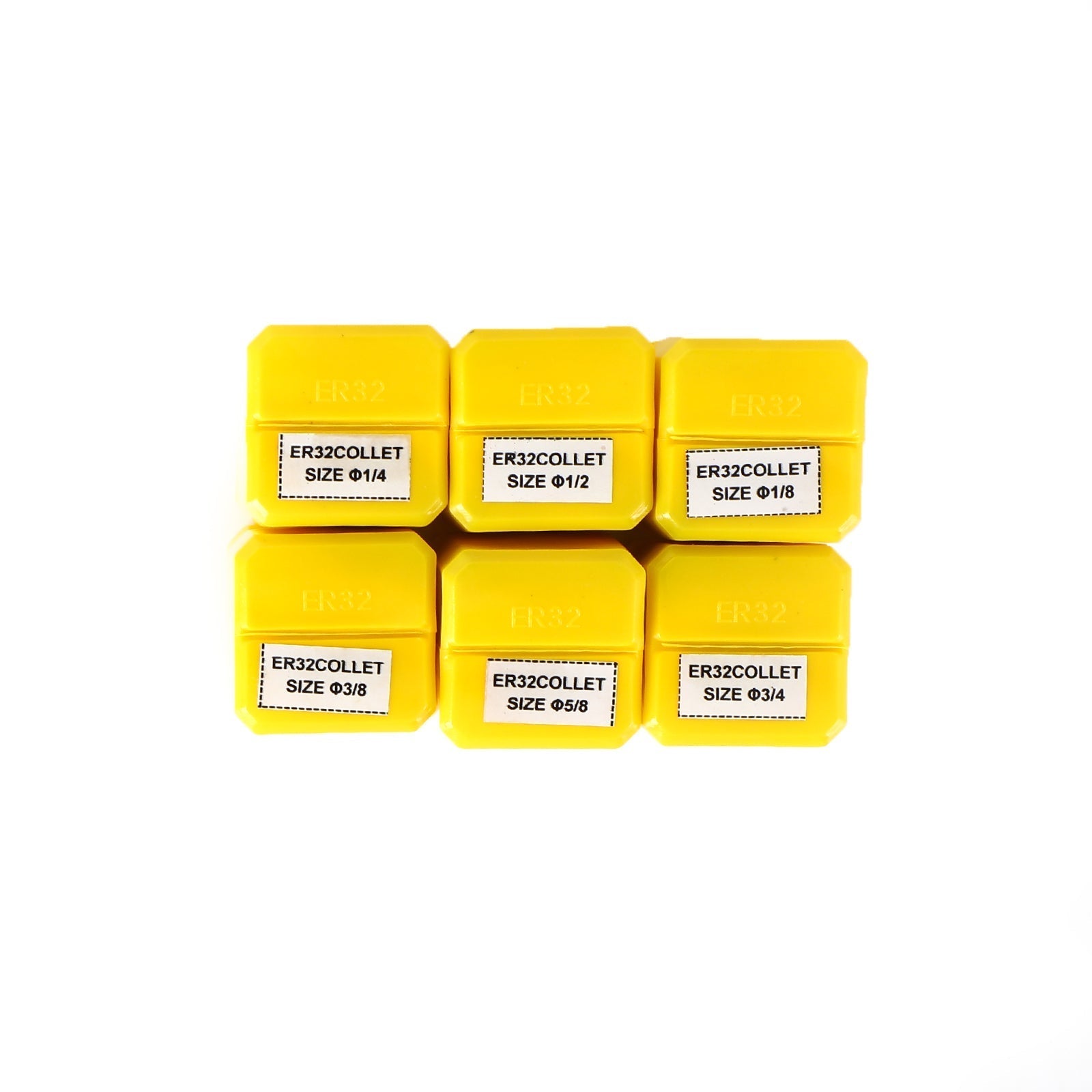 6PCS ER32 Spring Collet Set for CNC Milling Lathe Tool Graving Machine Steel