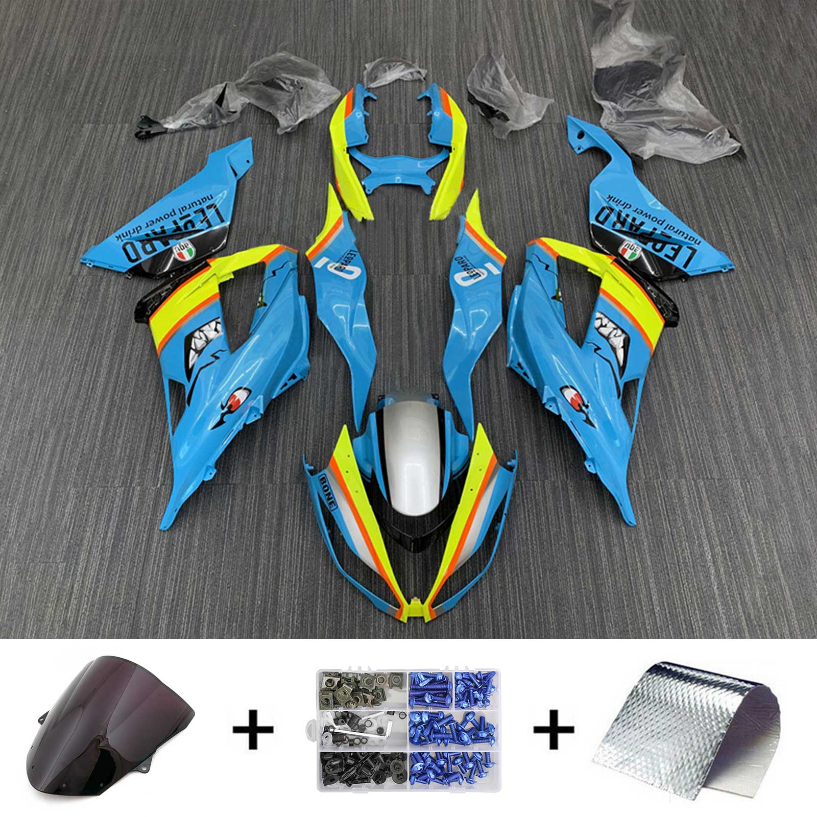 2013-2018 KAWASAKI ZX6R 636 Kit de carénage Bodywork Plastic Abs