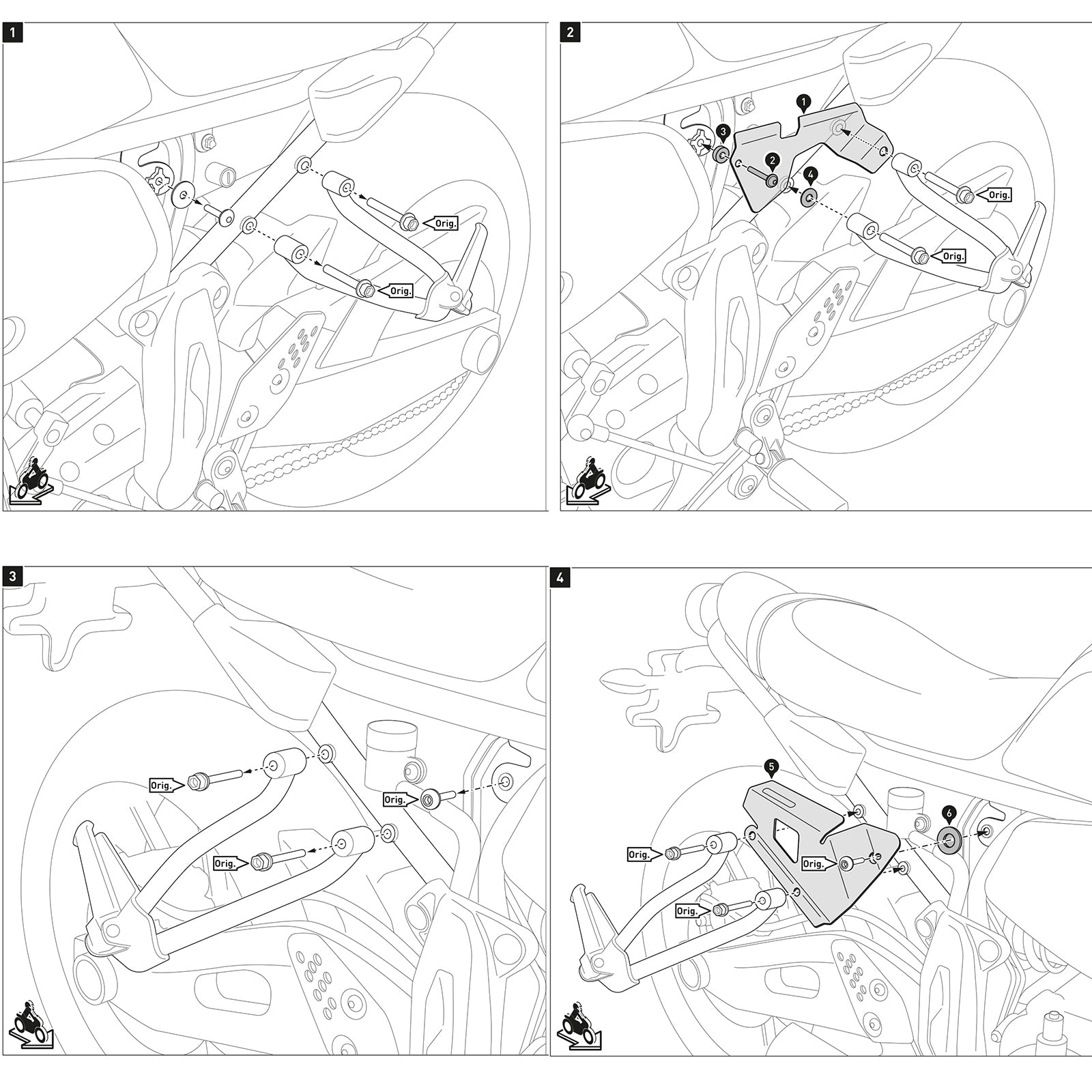 Motorsykkel bakbremseservoarvaktdeksel passform for Yamaha XSR 700 2015-2020 generisk