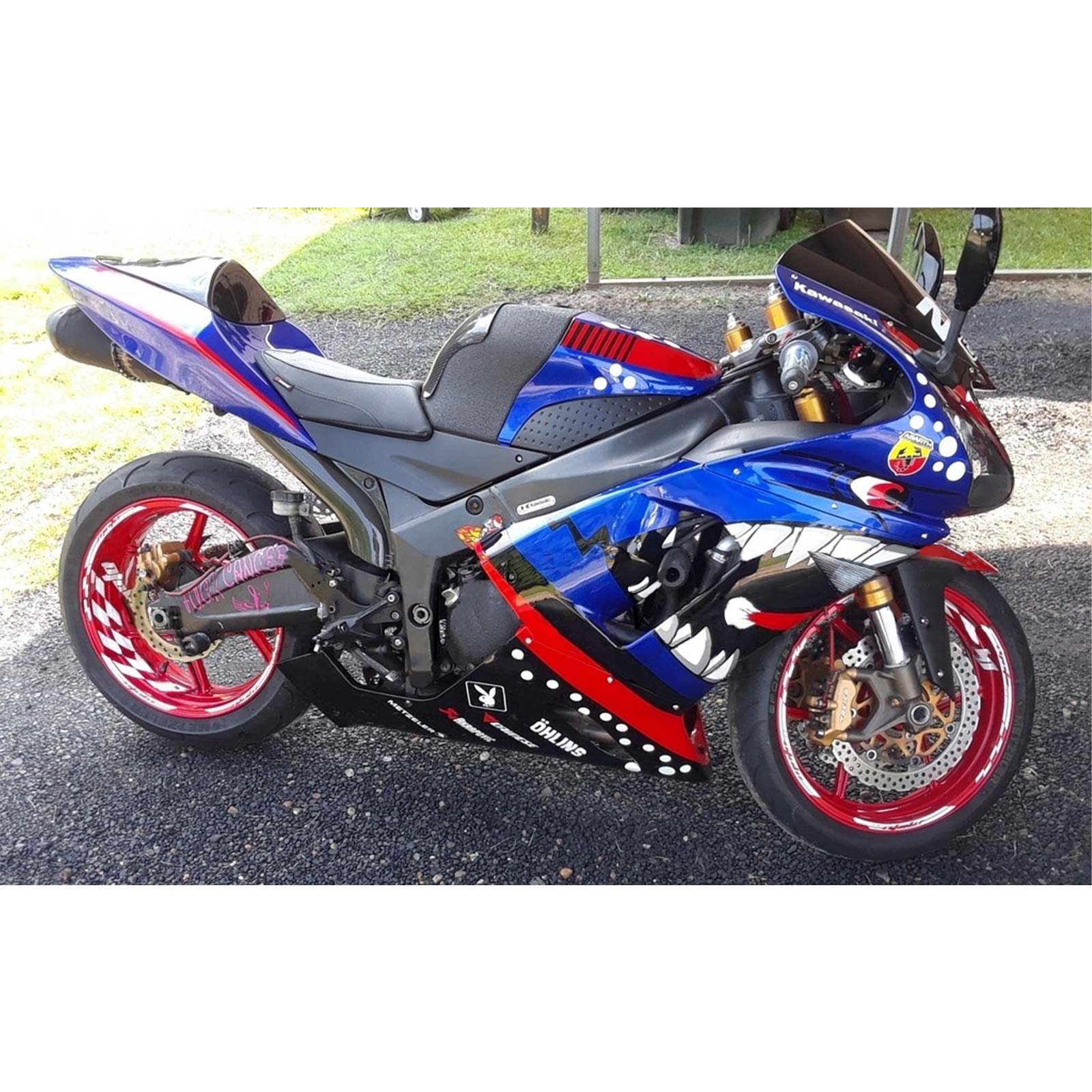 2005-2006 Kawasaki ZX6R 636 Amotopart Injeksjon Fairing Kit Bodywork Plast Abs #115