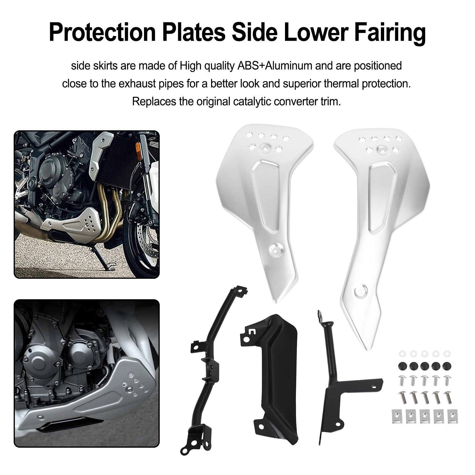2021 Trident 660 Nedre motor Magebeskyttelsesplater Side Fairing Generic