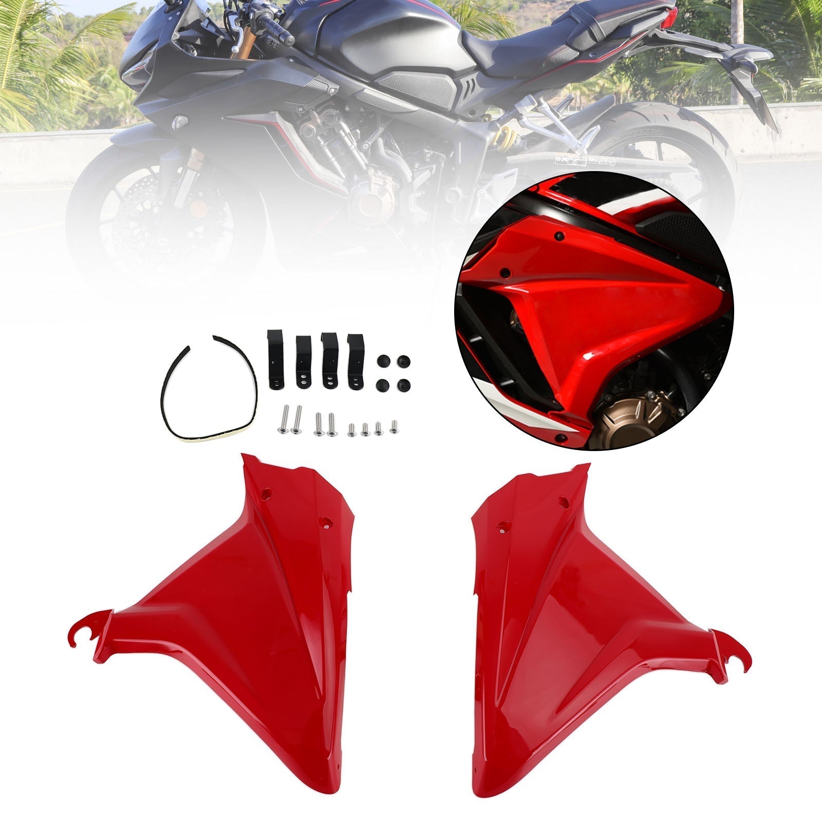 2019-2021 Honda CBR650R Panneaux de couverture de cadre latéral Trim Cawings Cowls