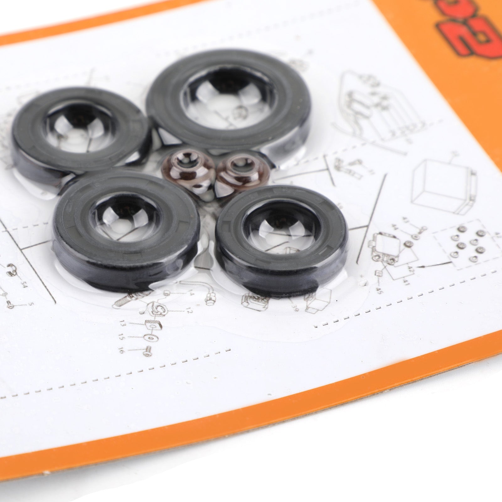 Motoroliekeerringenset 91201-030-033 6-delige afdichtingen voor Honda SL100K Motosport 1970-1973