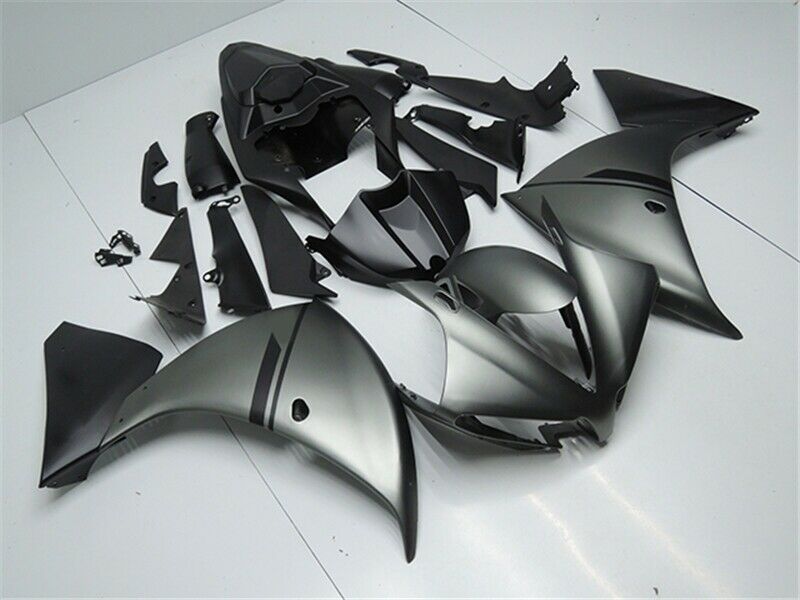 2012-2014 Yamaha YZF R1 Amotopart Fairing Gray Black Kit