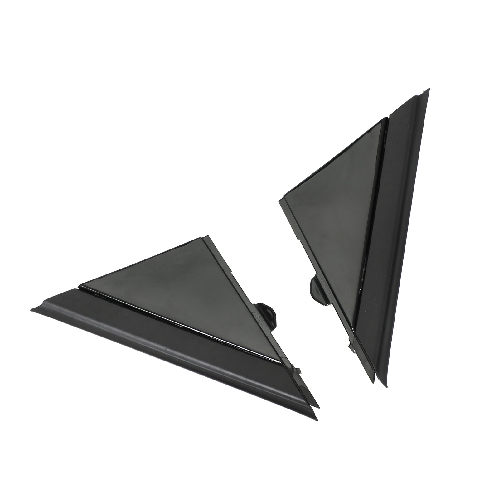 Negro brillante izquierda & Molduras de cubierta de bandera para espejo retrovisor derecho para Fiat 500 2012-2017 (genérico)