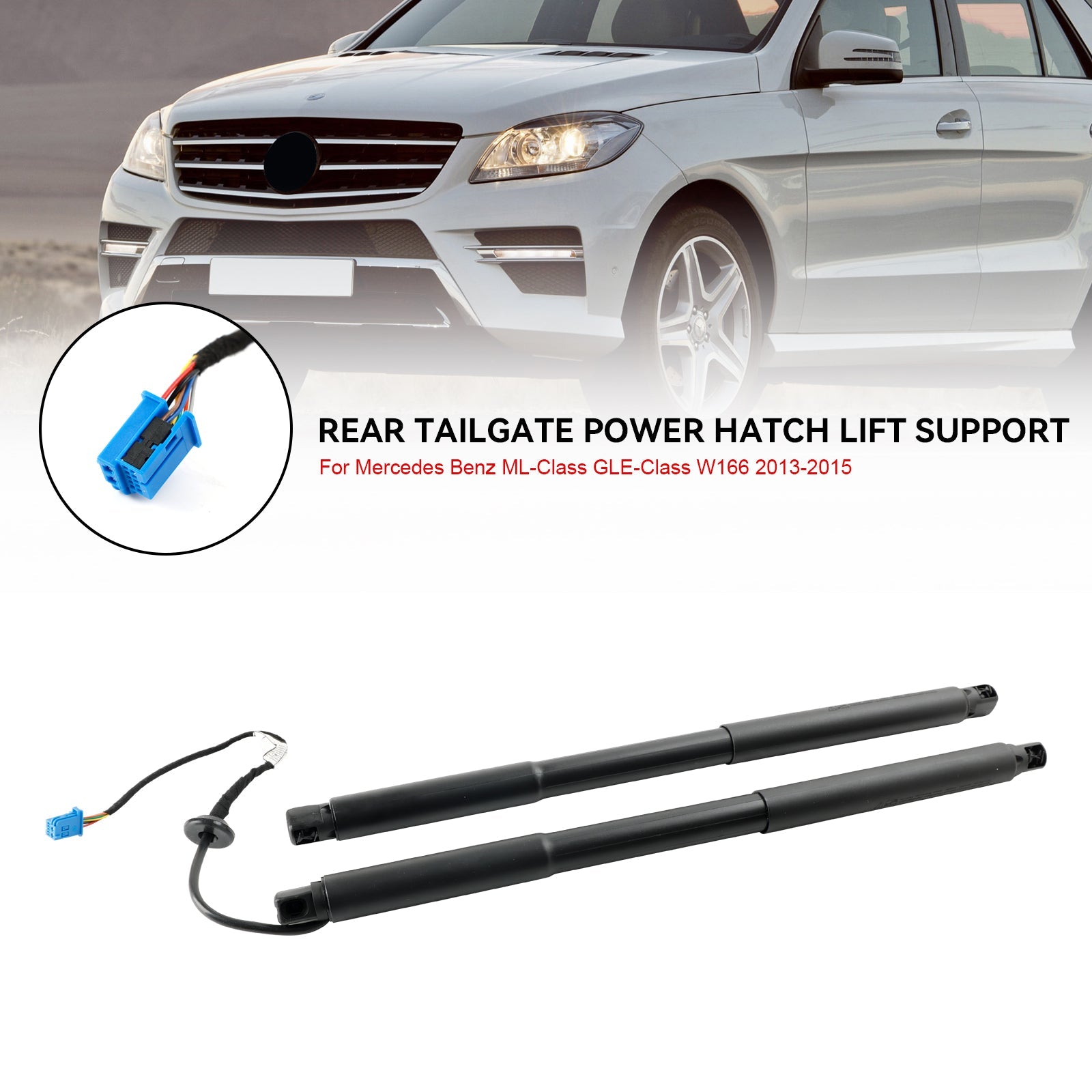 2013-2015 Mercedes Benz ML-Class GLE-Class W166 2PCS Rear Spindle Gas Strut Spring Auto Tailgate Boot