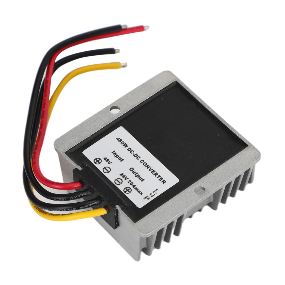 Areyourshop Régulateur de convertisseur de puissance abaisseur DC/DC étanche 36 V/48 V à 24 V 20 A 480 W