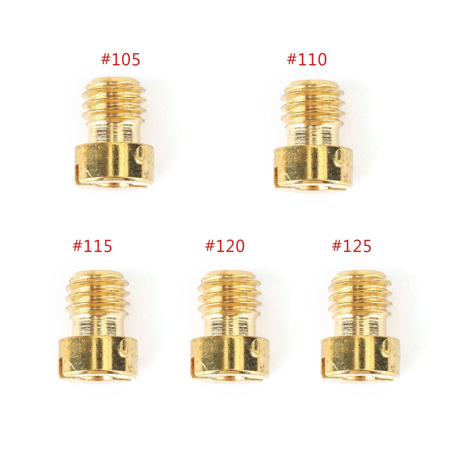 Scooter Motorsykkel ATV 5PCS 5mm forgassende runde hovedstråler for Keihin Carb Gy6 #105 #110 #115 120 125 generisk