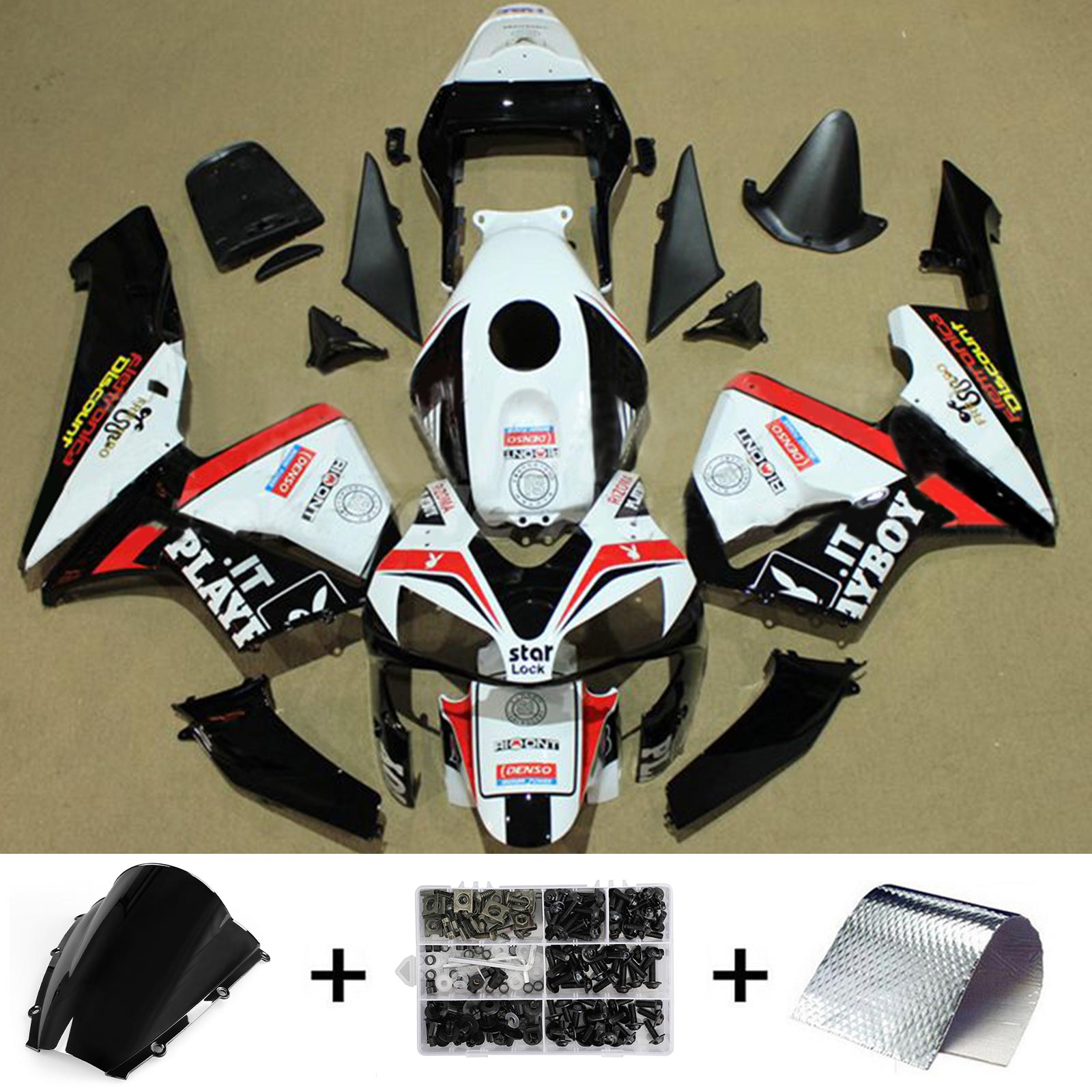 2003-2004 Honda CBR600RR F5 Kit de carenado Carrocería Plástico ABS