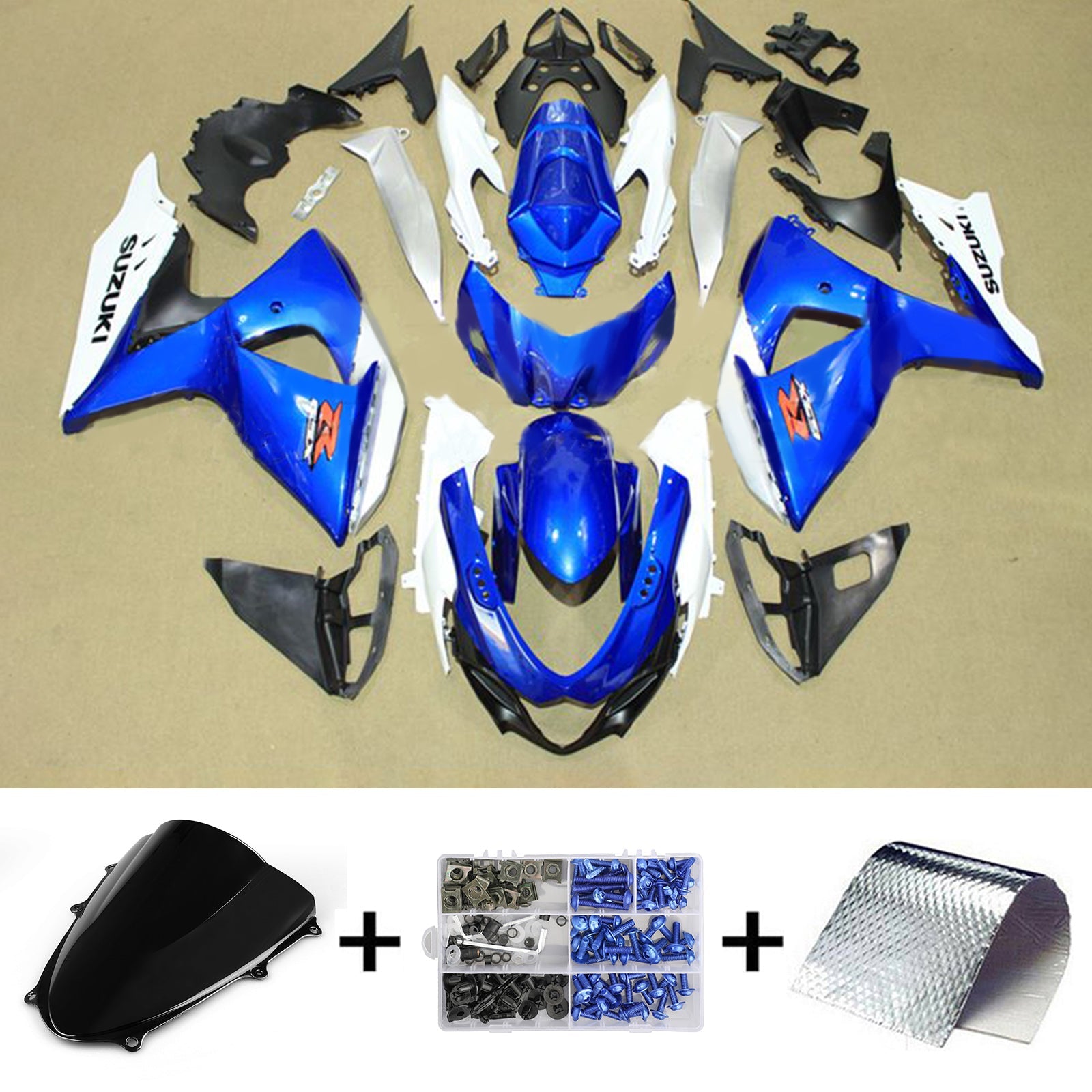 2009-2016 Suzuki gsxr1000 k9 kit de carénage kit de carrosserie en plastique