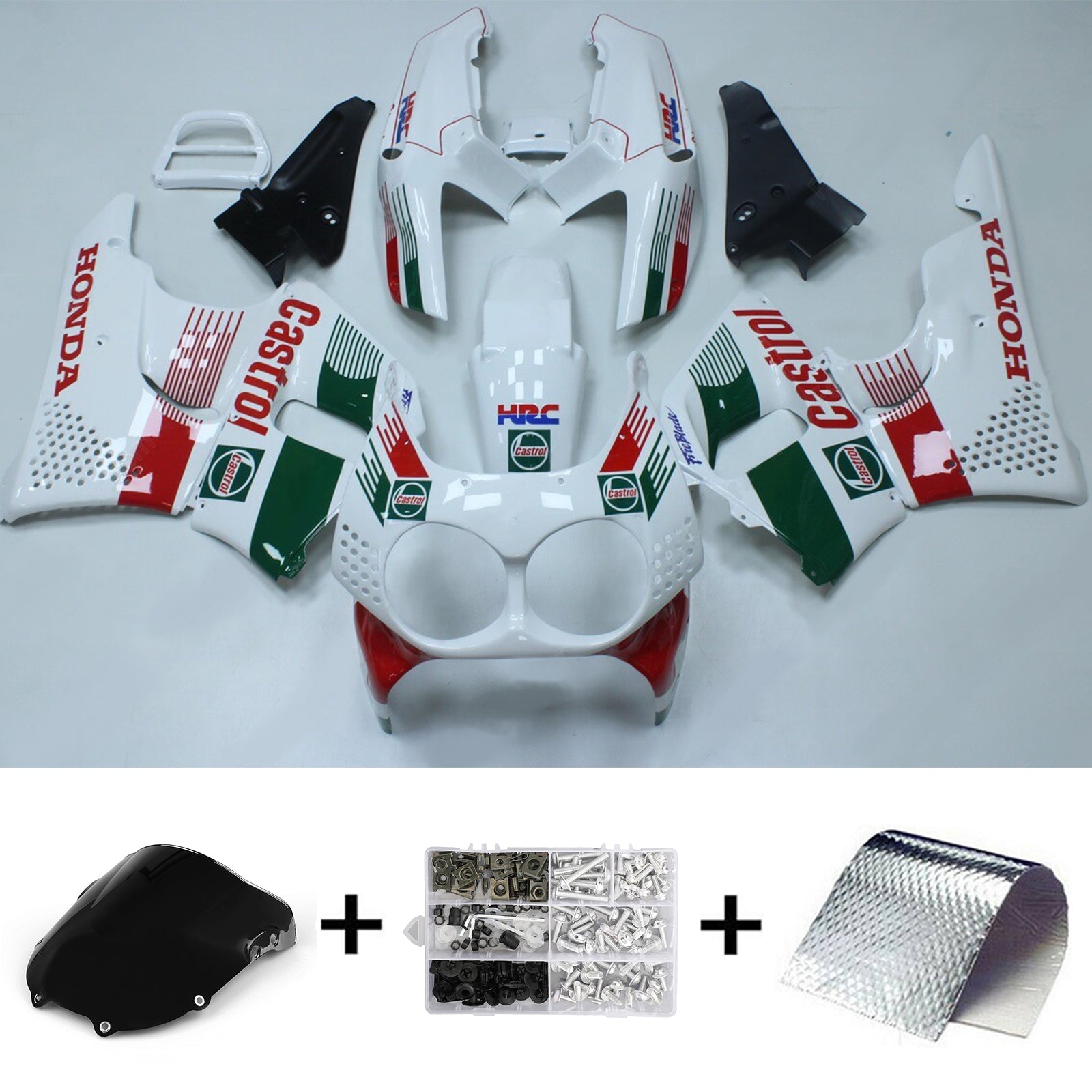 1992-1993 Honda CBR900RR 893 Kit de carénage injection Amotopart Bodywork Plastic Abs # 108
